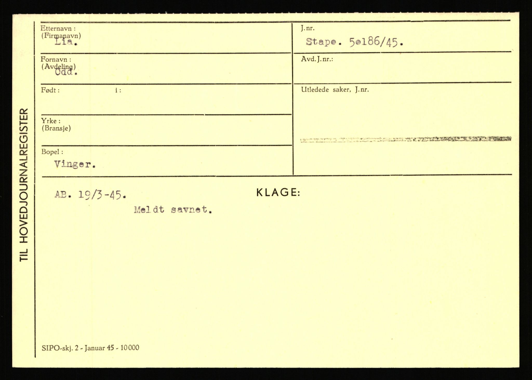 Statspolitiet - Hovedkontoret / Osloavdelingen, AV/RA-S-1329/C/Ca/L0009: Knutsen - Limstrand, 1943-1945, p. 4719