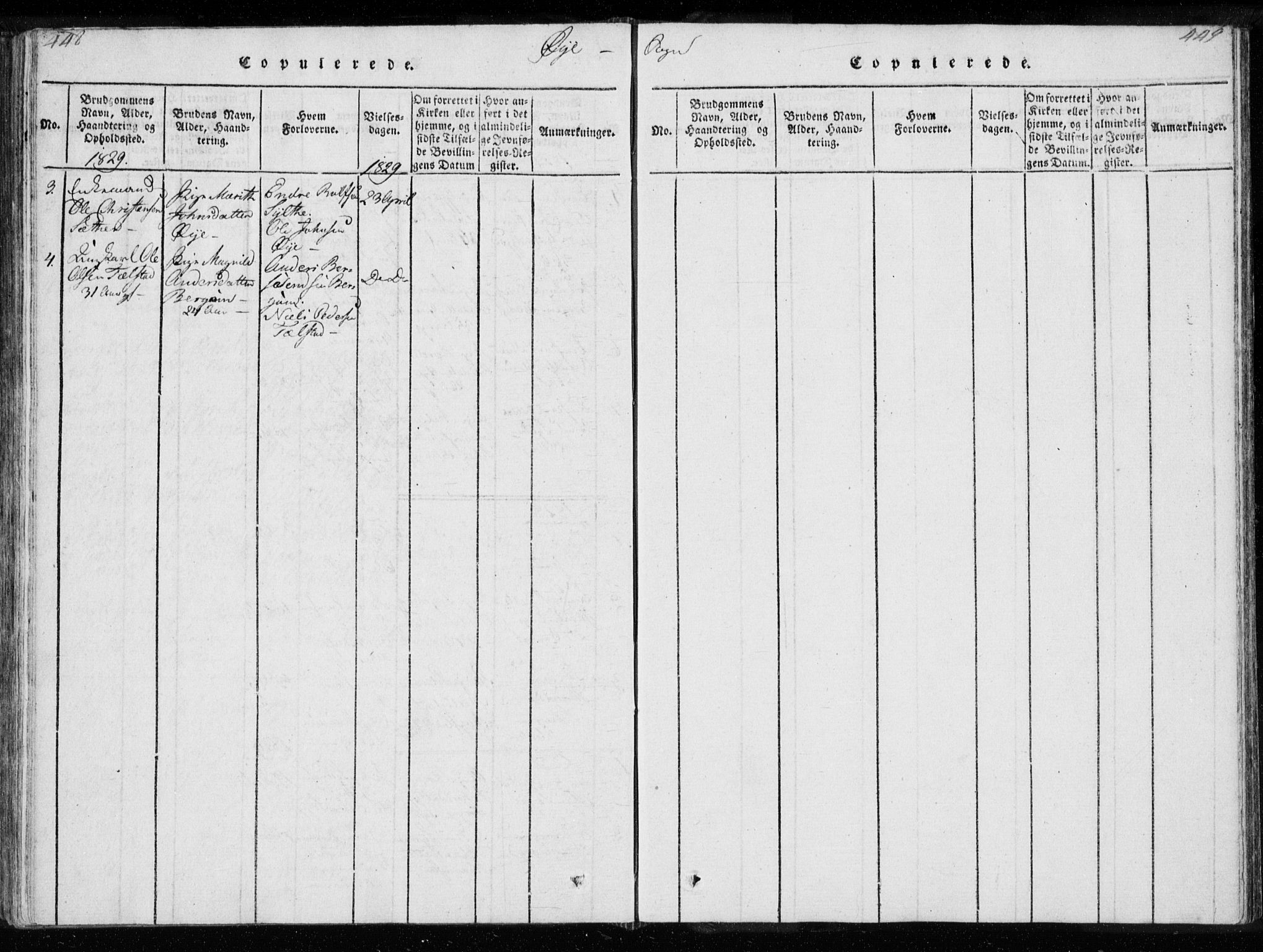 Ministerialprotokoller, klokkerbøker og fødselsregistre - Møre og Romsdal, AV/SAT-A-1454/595/L1041: Parish register (official) no. 595A03, 1819-1829, p. 448-449