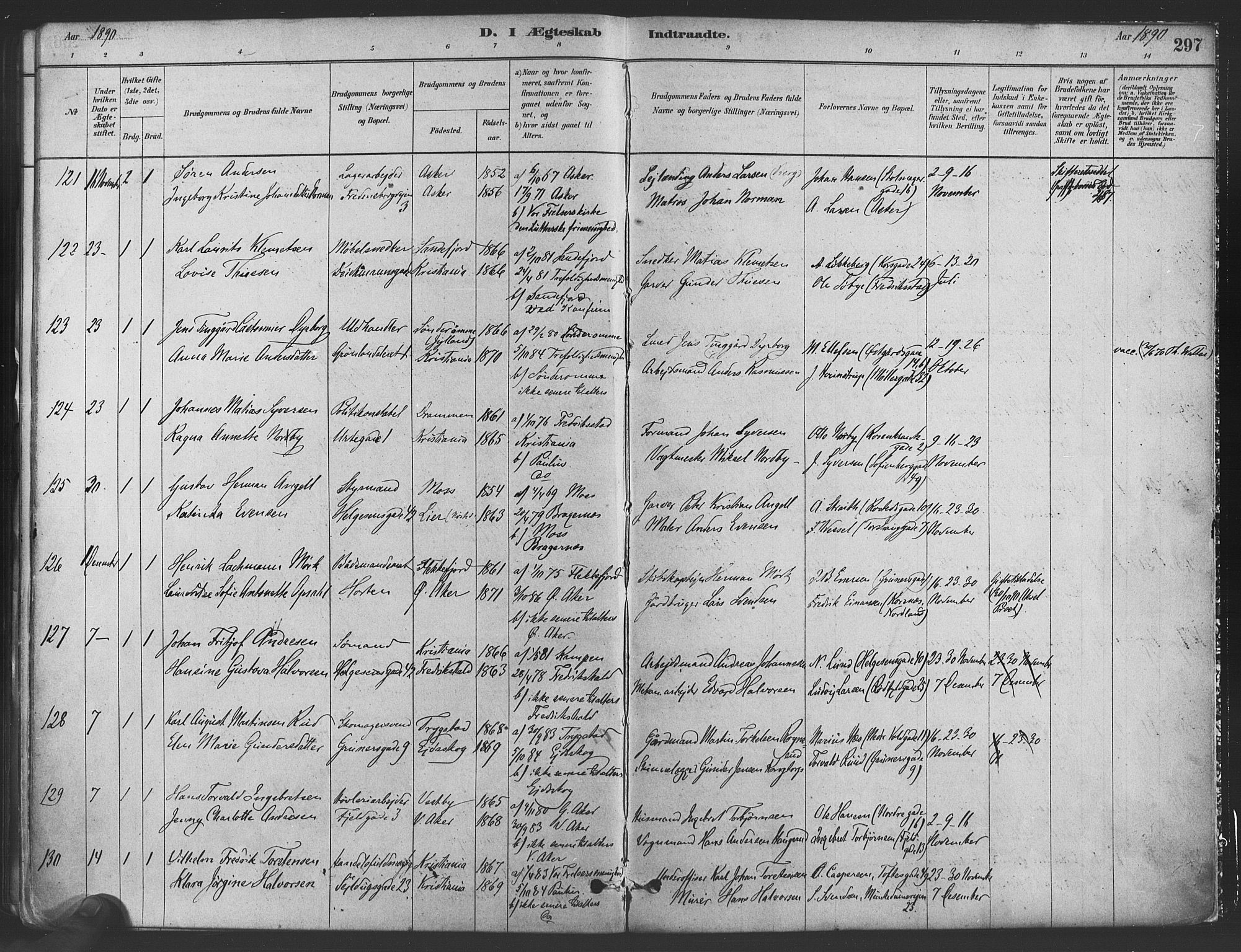 Paulus prestekontor Kirkebøker, AV/SAO-A-10871/F/Fa/L0004: Parish register (official) no. 4, 1879-1891, p. 297