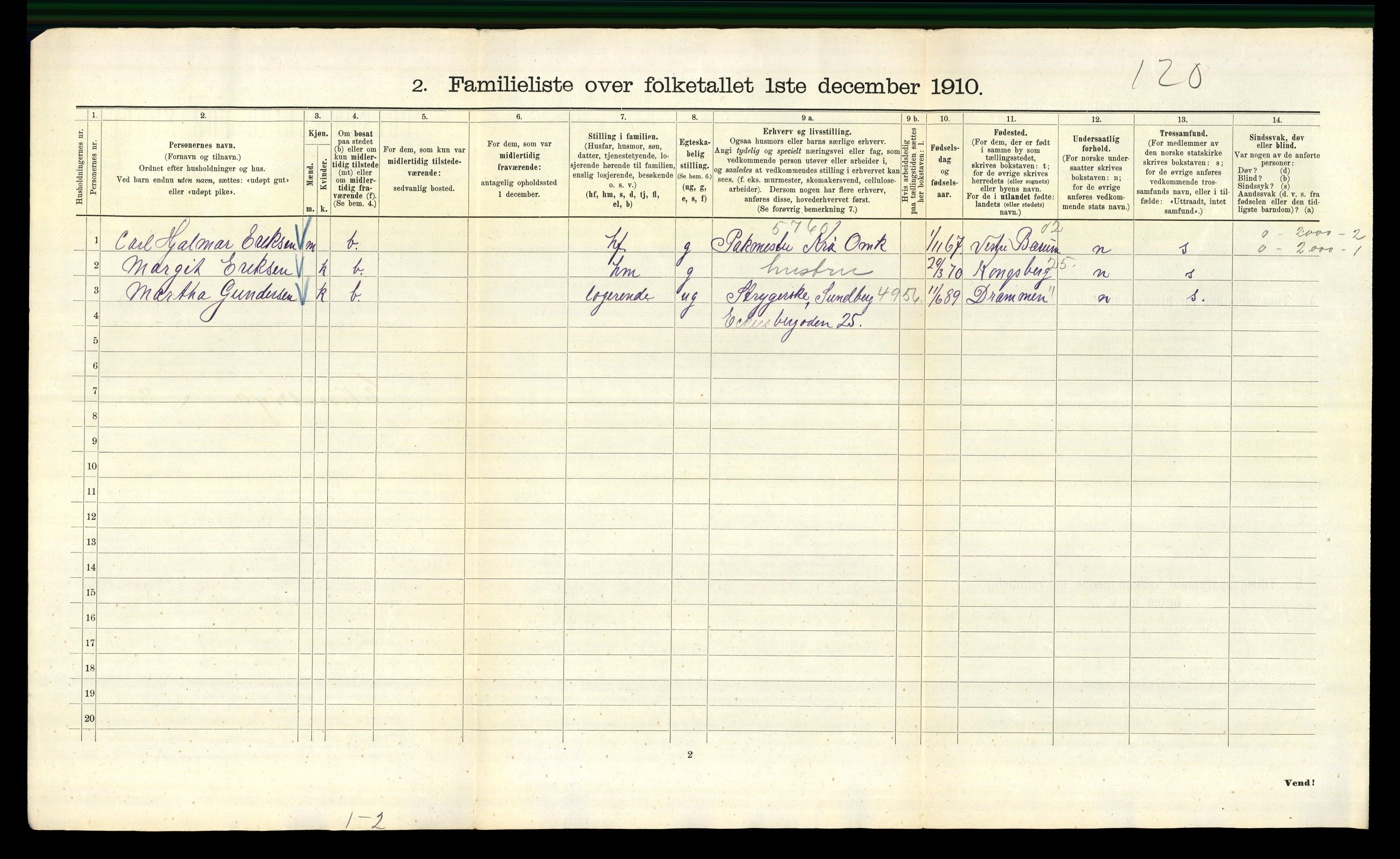 RA, 1910 census for Kristiania, 1910, p. 19562