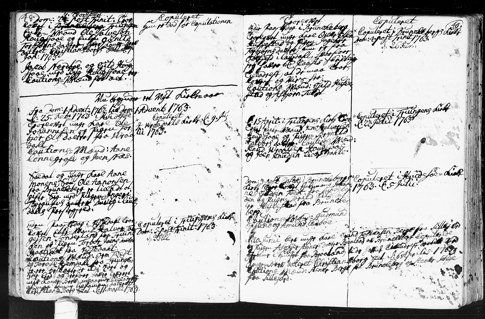 Kviteseid kirkebøker, SAKO/A-276/F/Fa/L0001: Parish register (official) no. I 1, 1754-1773, p. 48-49