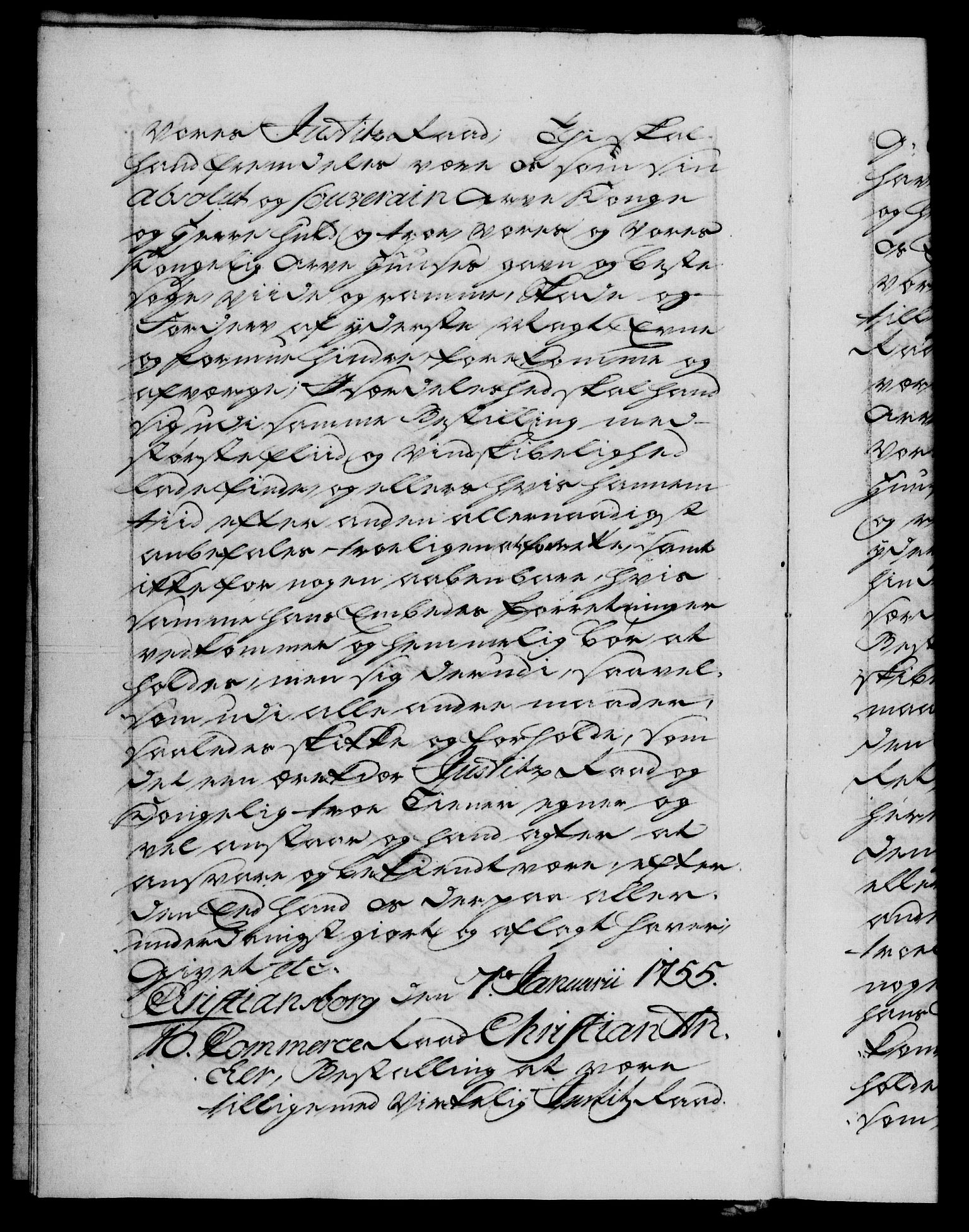 Danske Kanselli 1572-1799, AV/RA-EA-3023/F/Fc/Fca/Fcaa/L0039: Norske registre, 1755-1756, p. 5b