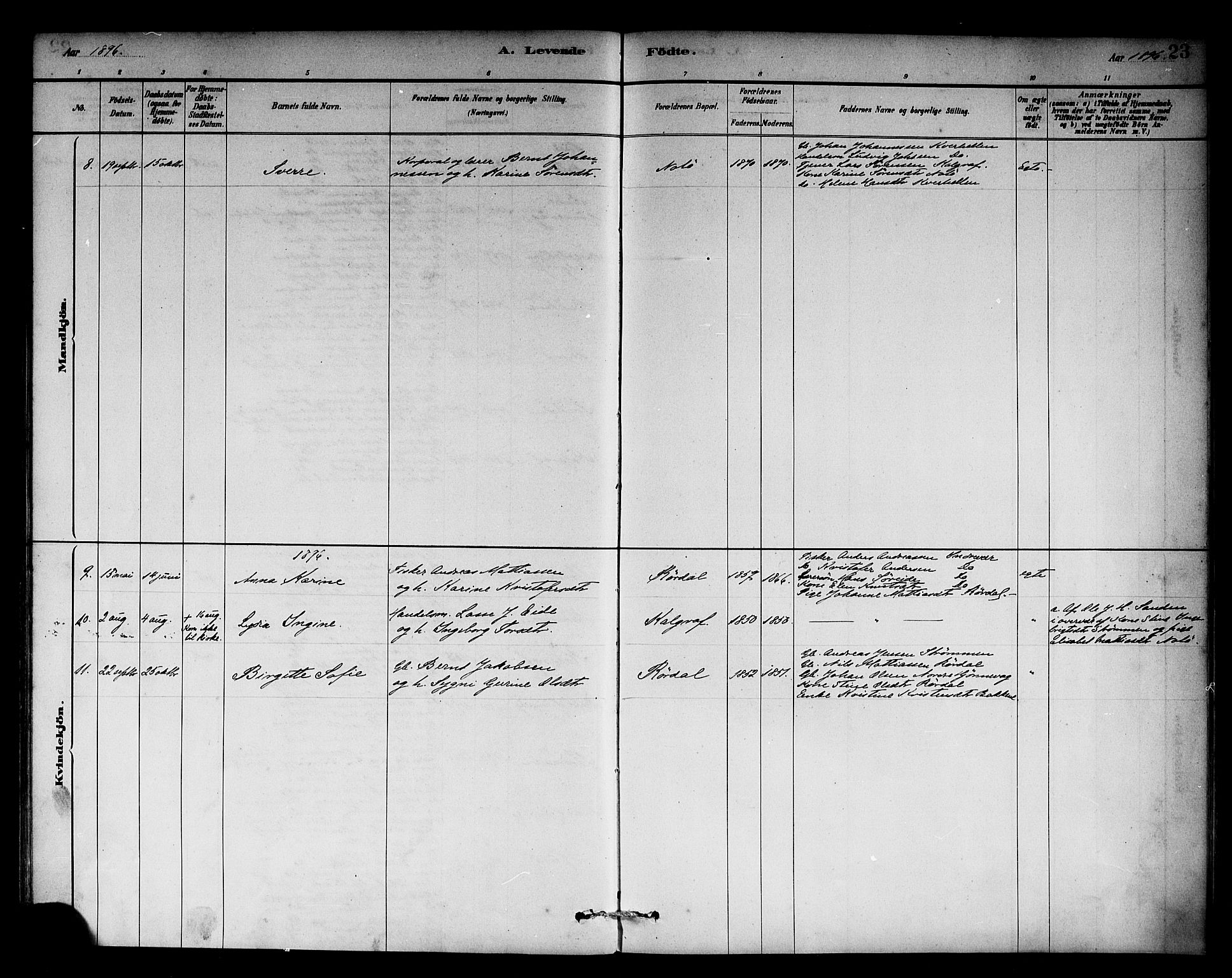 Solund sokneprestembete, SAB/A-81401: Parish register (official) no. C 1, 1881-1896, p. 23