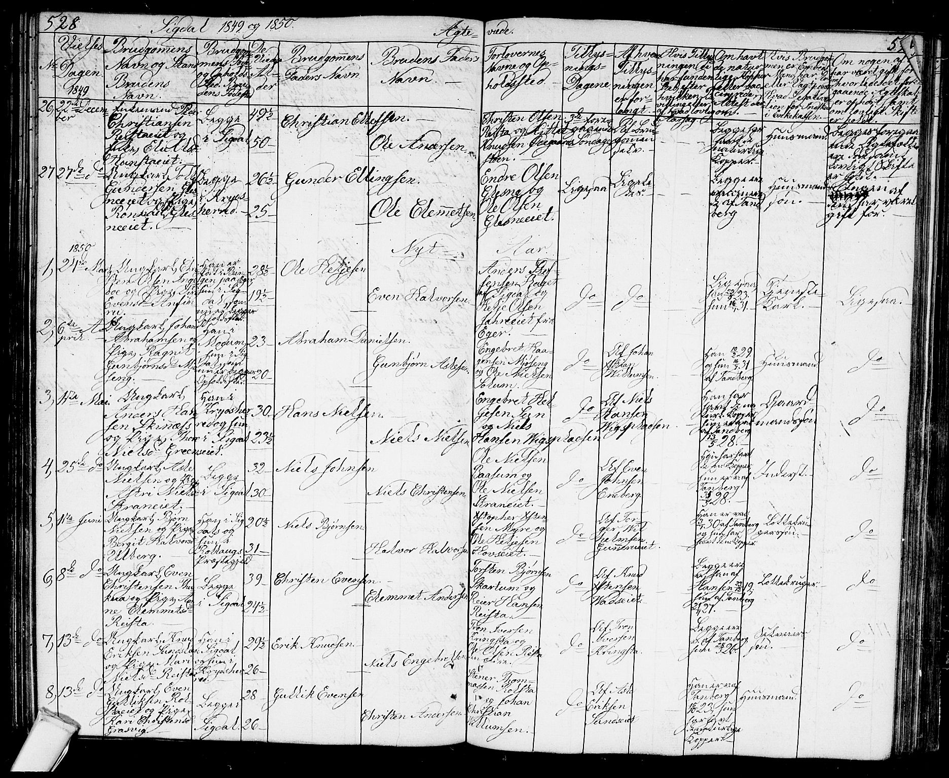 Sigdal kirkebøker, AV/SAKO-A-245/G/Ga/L0002: Parish register (copy) no. I 2, 1835-1856, p. 528-529