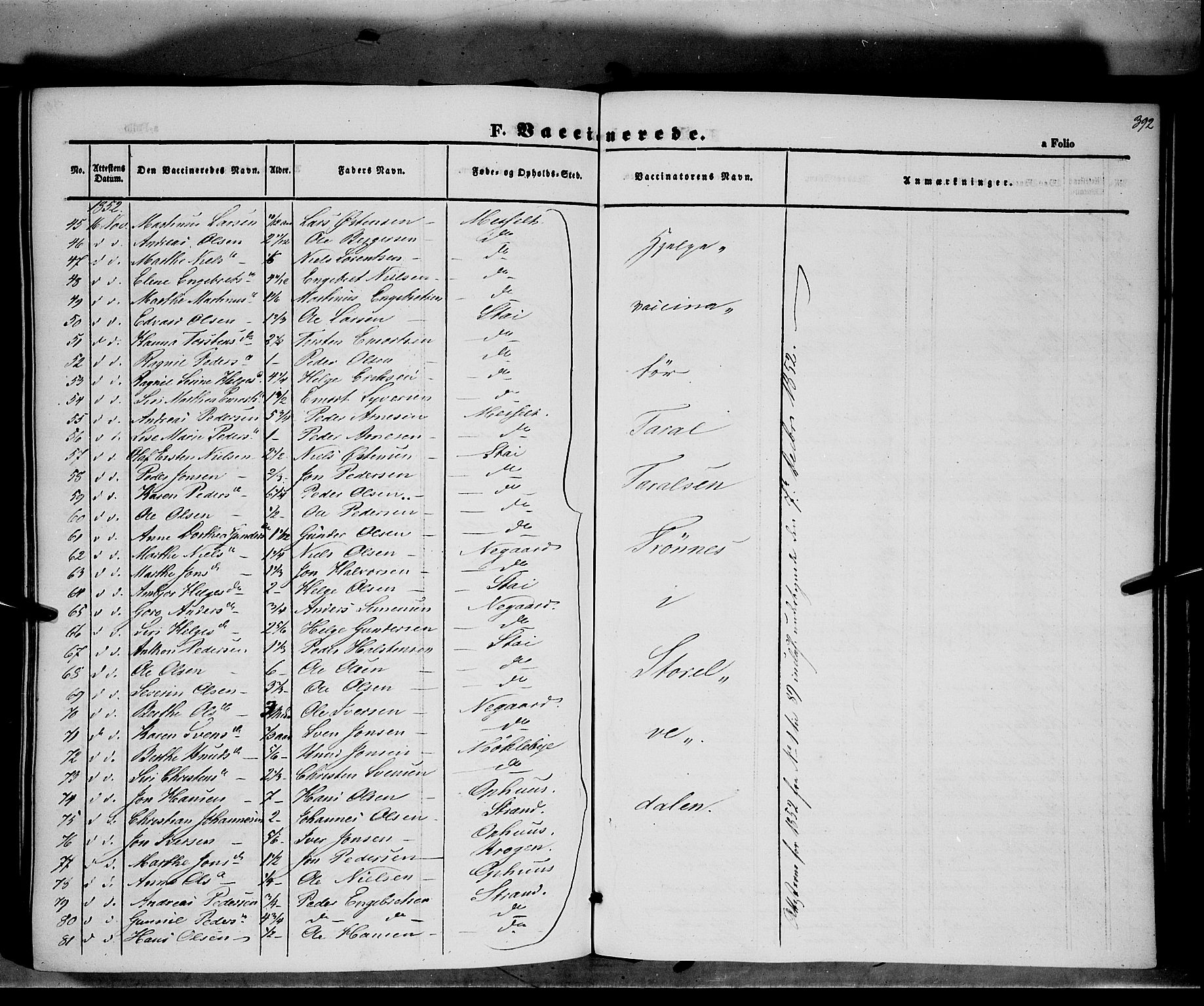 Åmot prestekontor, Hedmark, AV/SAH-PREST-056/H/Ha/Haa/L0006: Parish register (official) no. 6, 1842-1861, p. 392