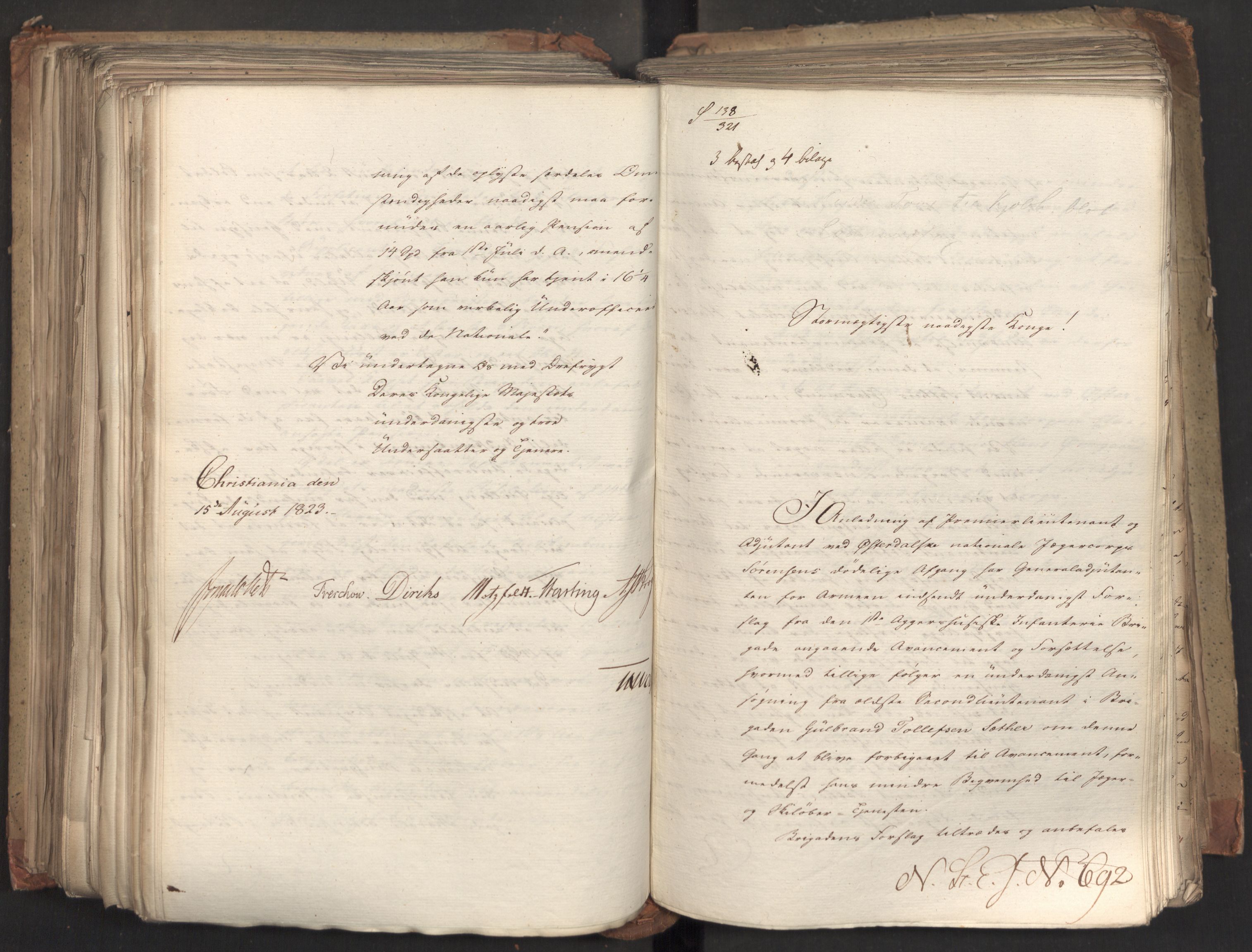 Statsrådsavdelingen i Stockholm, AV/RA-S-1003/D/Da/L0035: Regjeringsinnstillinger nr. 541-840, 1823, p. 403