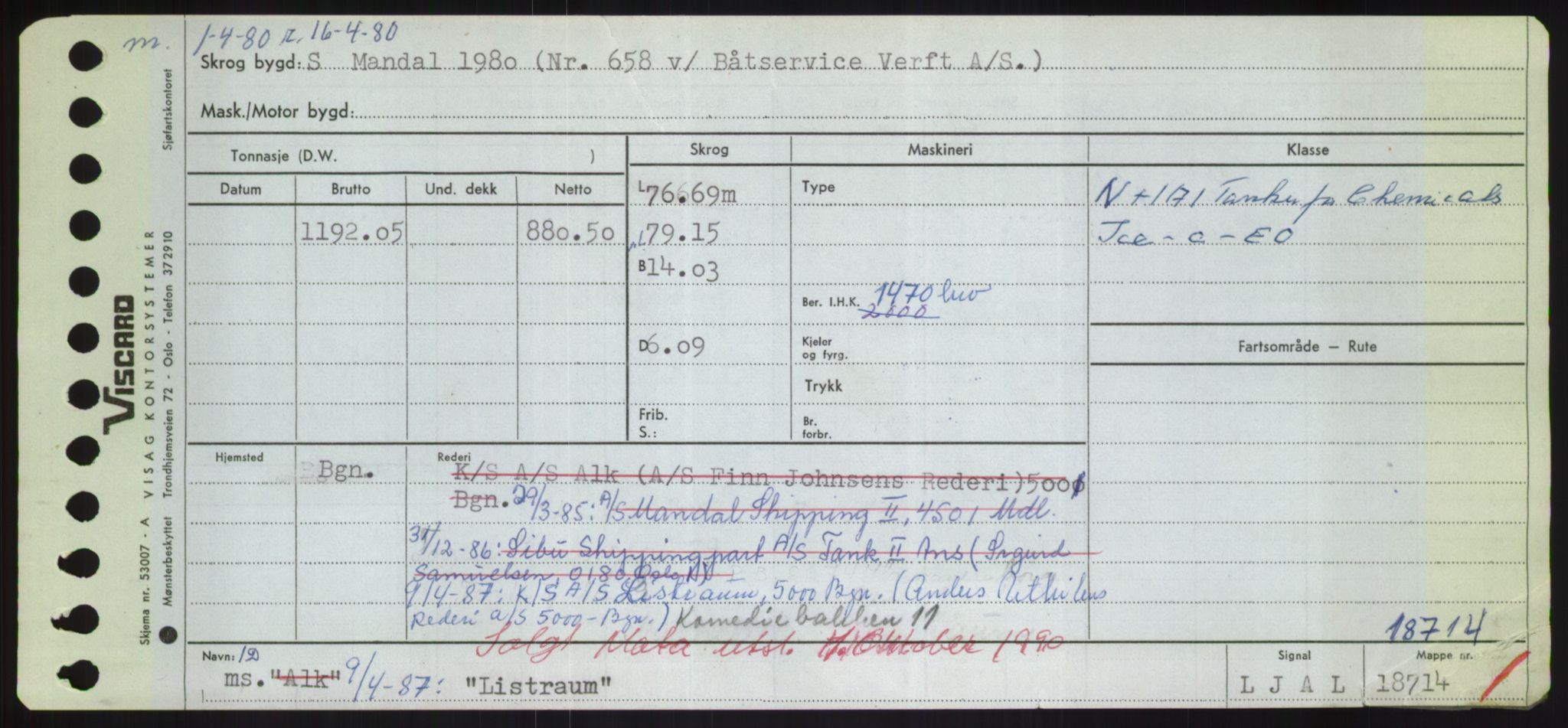 Sjøfartsdirektoratet med forløpere, Skipsmålingen, AV/RA-S-1627/H/Hd/L0023: Fartøy, Lia-Løv, p. 235