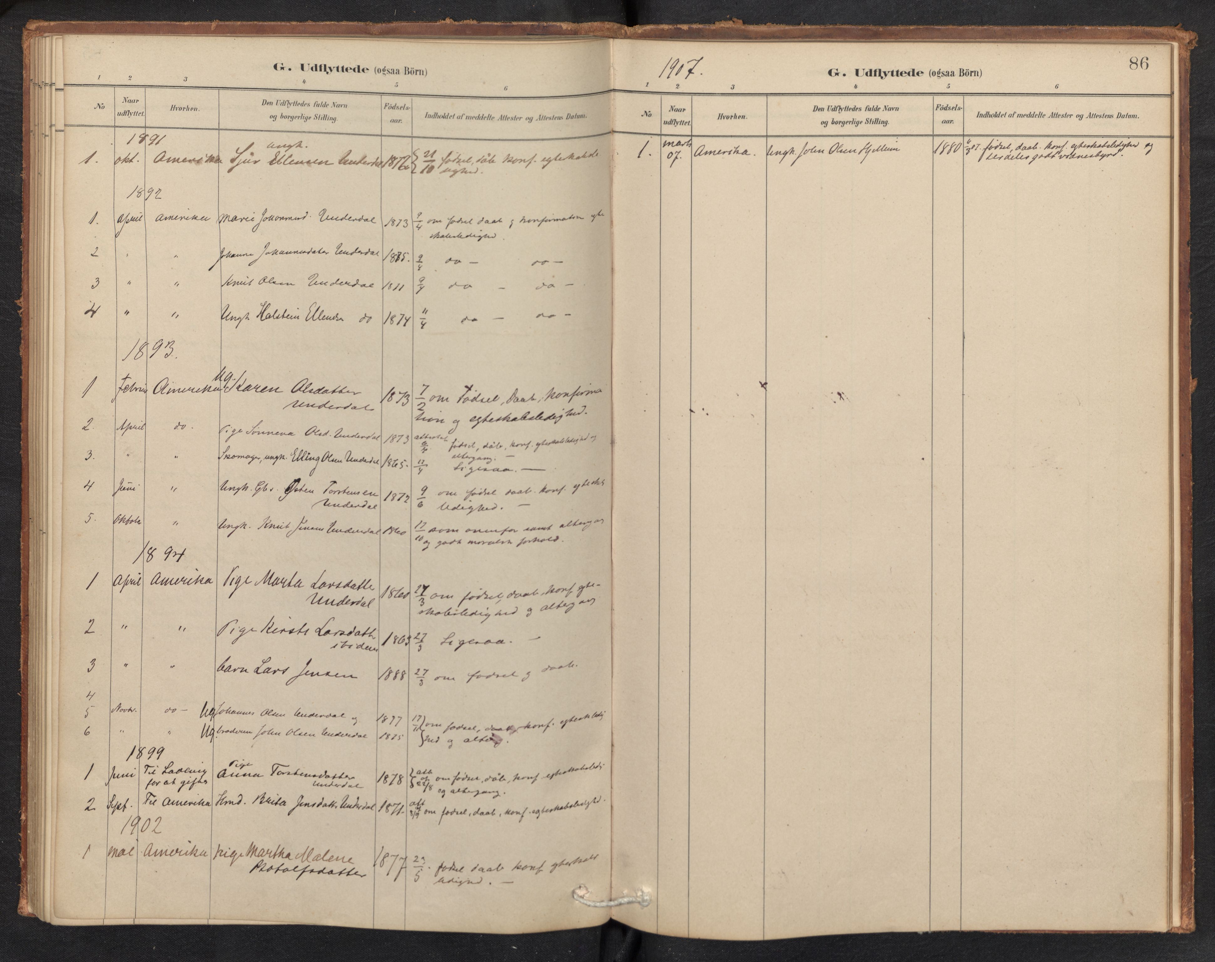 Aurland sokneprestembete, SAB/A-99937/H/Ha/Hae/L0001: Parish register (official) no. E 1, 1880-1907, p. 85b-86a