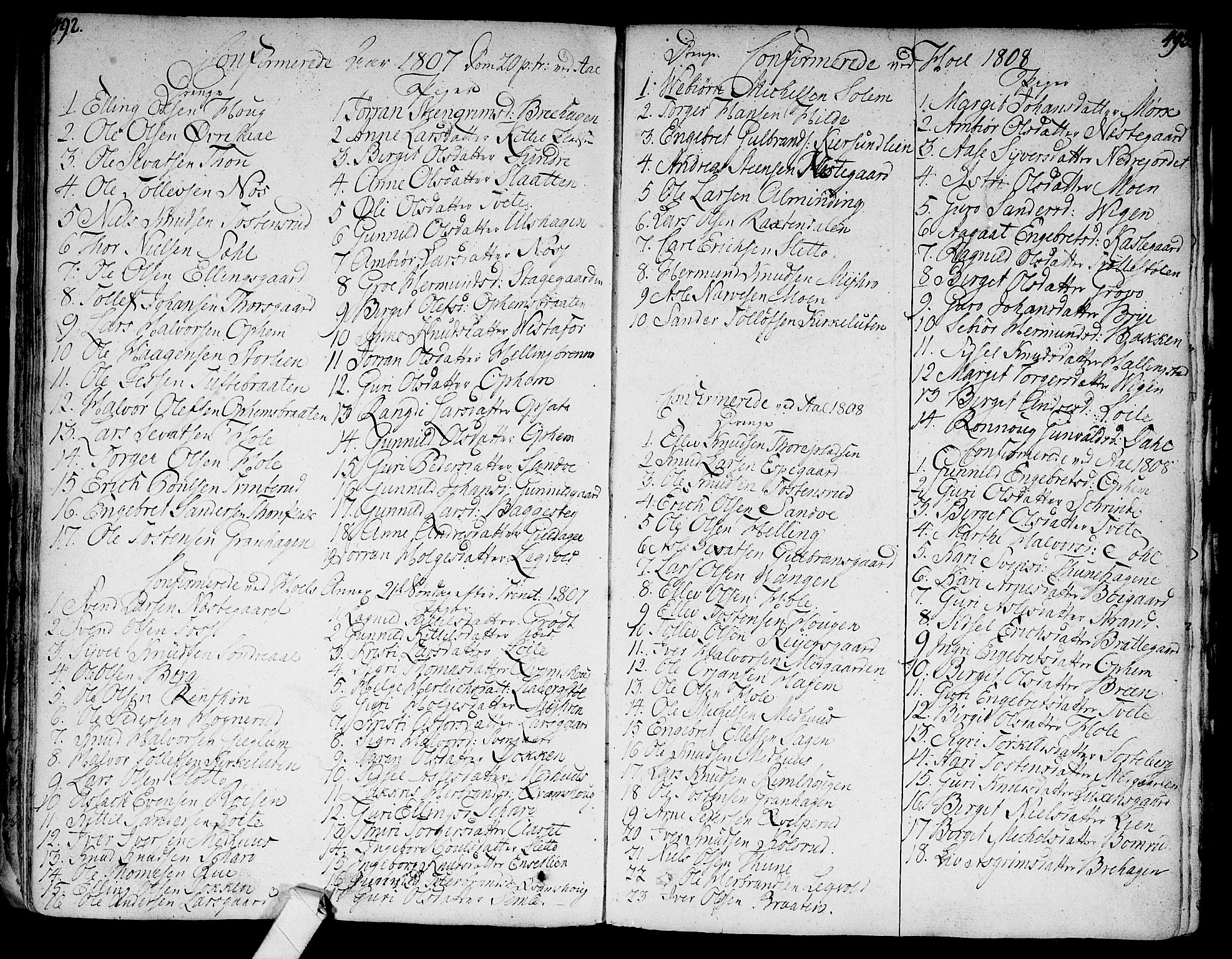 Ål kirkebøker, SAKO/A-249/F/Fa/L0003: Parish register (official) no. I 3, 1807-1814, p. 492-493