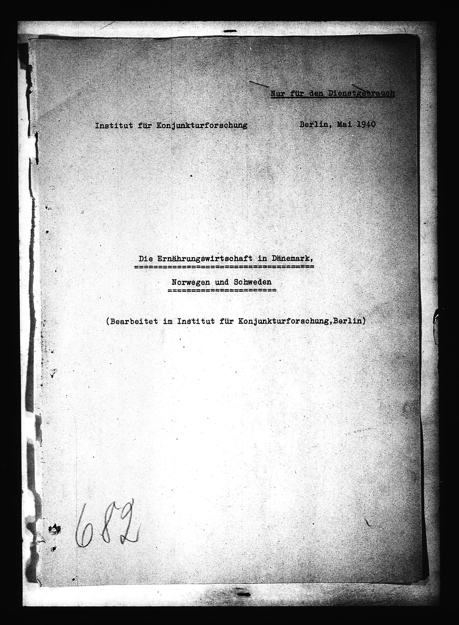 Documents Section, RA/RAFA-2200/V/L0090: Amerikansk mikrofilm "Captured German Documents".
Box No. 952.  FKA jnr. 59/1955., 1940, p. 250