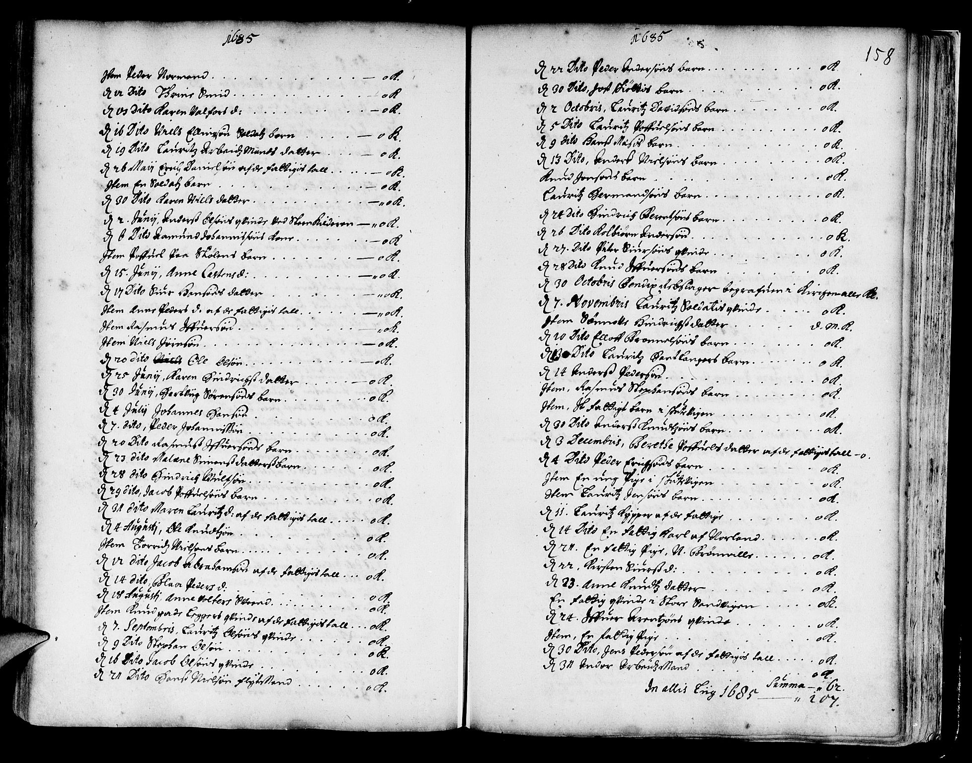Korskirken sokneprestembete, SAB/A-76101/H/Haa/L0001: Parish register (official) no. A 1, 1674-1688, p. 158