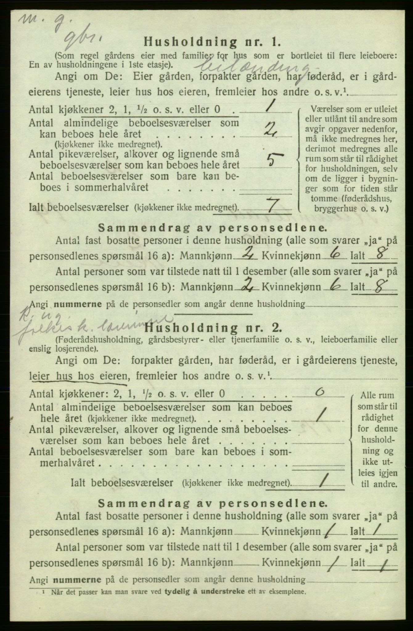 SAB, 1920 census for Kvinnherad, 1920, p. 1792