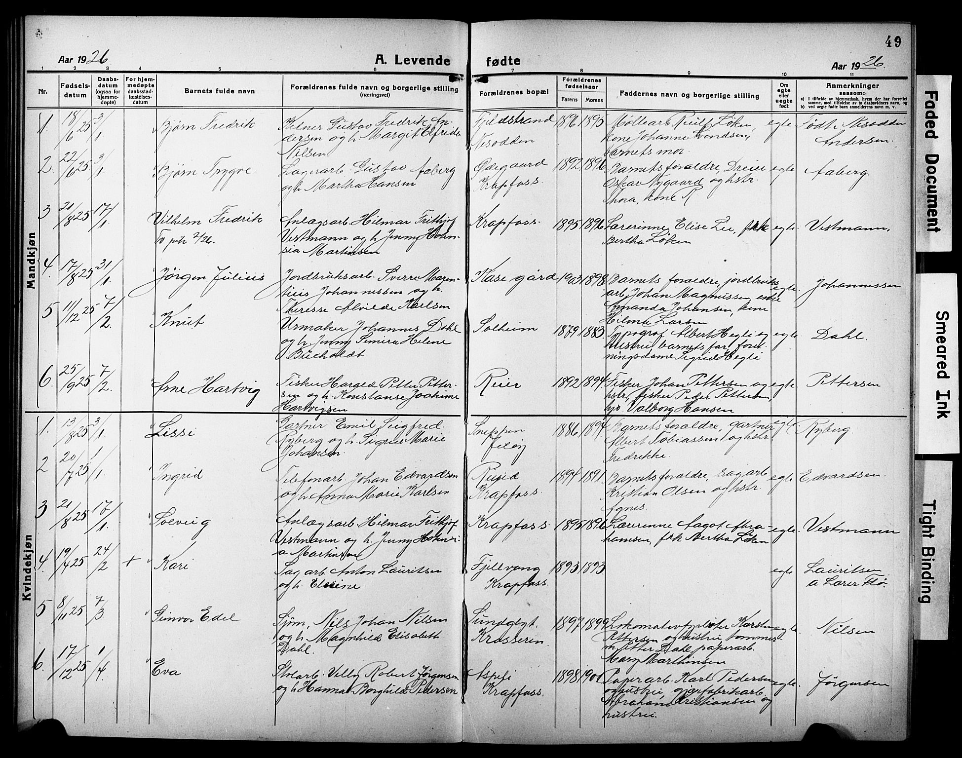 Moss prestekontor Kirkebøker, AV/SAO-A-2003/G/Gb/L0004: Parish register (copy) no. II 4, 1920-1932, p. 49