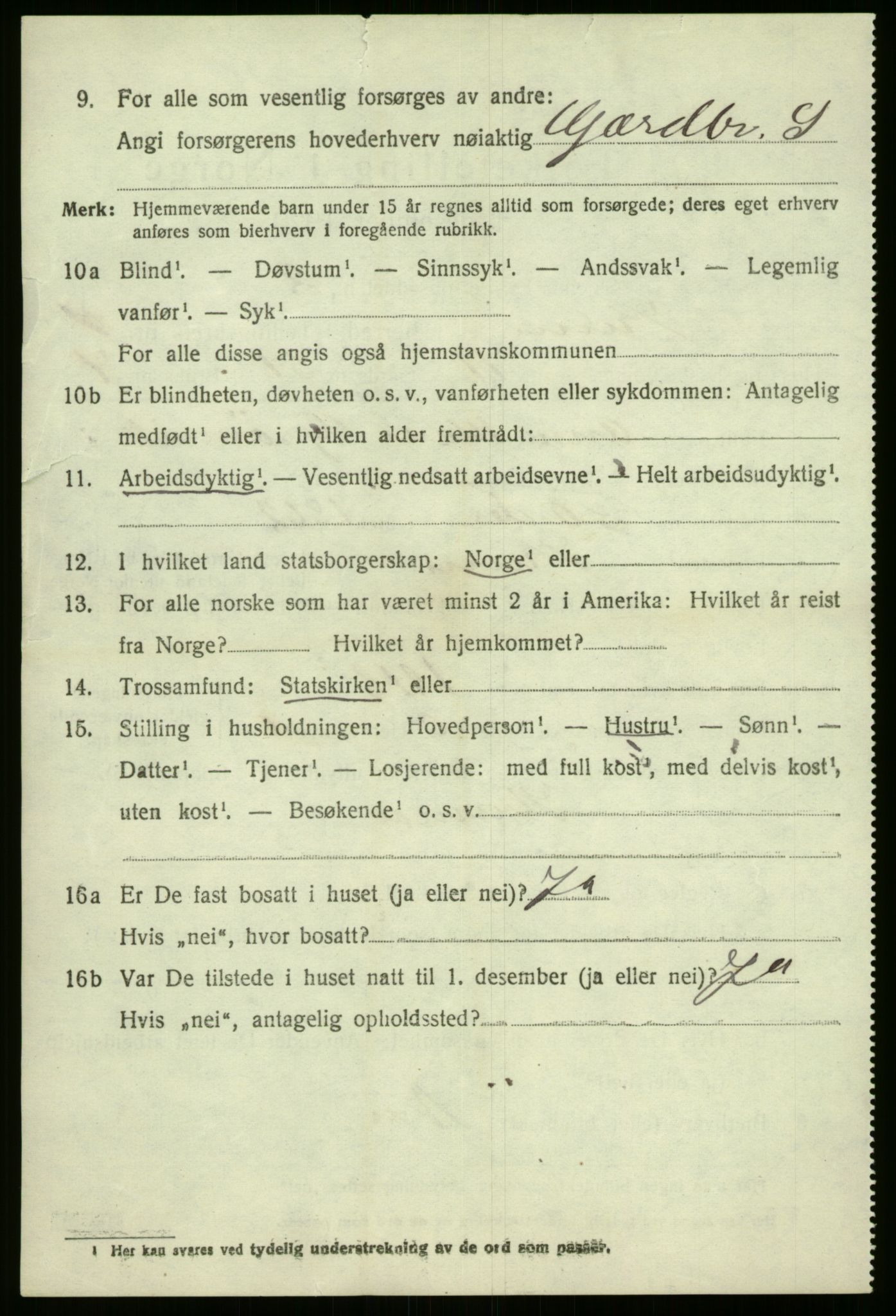 SAB, 1920 census for Kinn, 1920, p. 7152