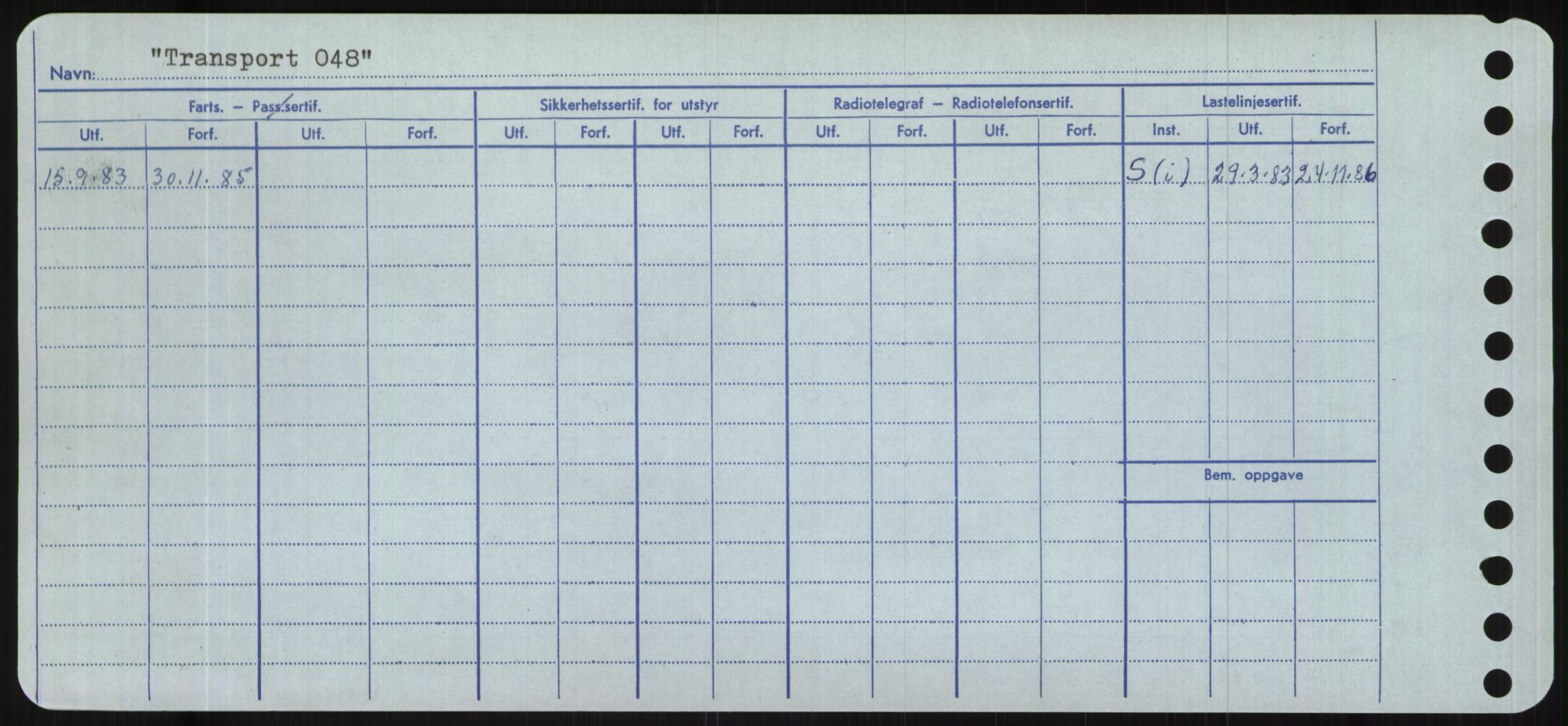 Sjøfartsdirektoratet med forløpere, Skipsmålingen, RA/S-1627/H/Hc/L0001: Lektere, A-Y, p. 546