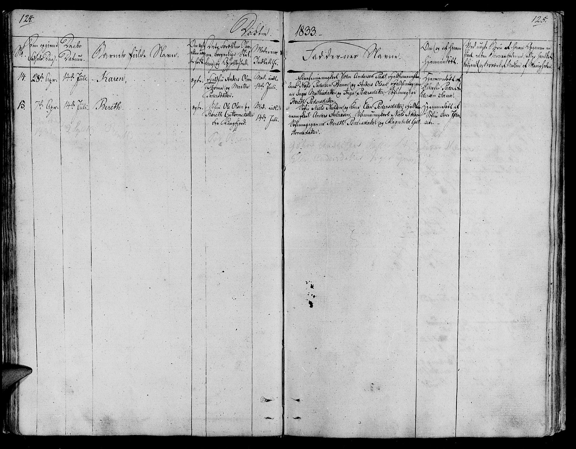 Lebesby sokneprestkontor, SATØ/S-1353/H/Ha/L0002kirke: Parish register (official) no. 2, 1816-1833, p. 124-125