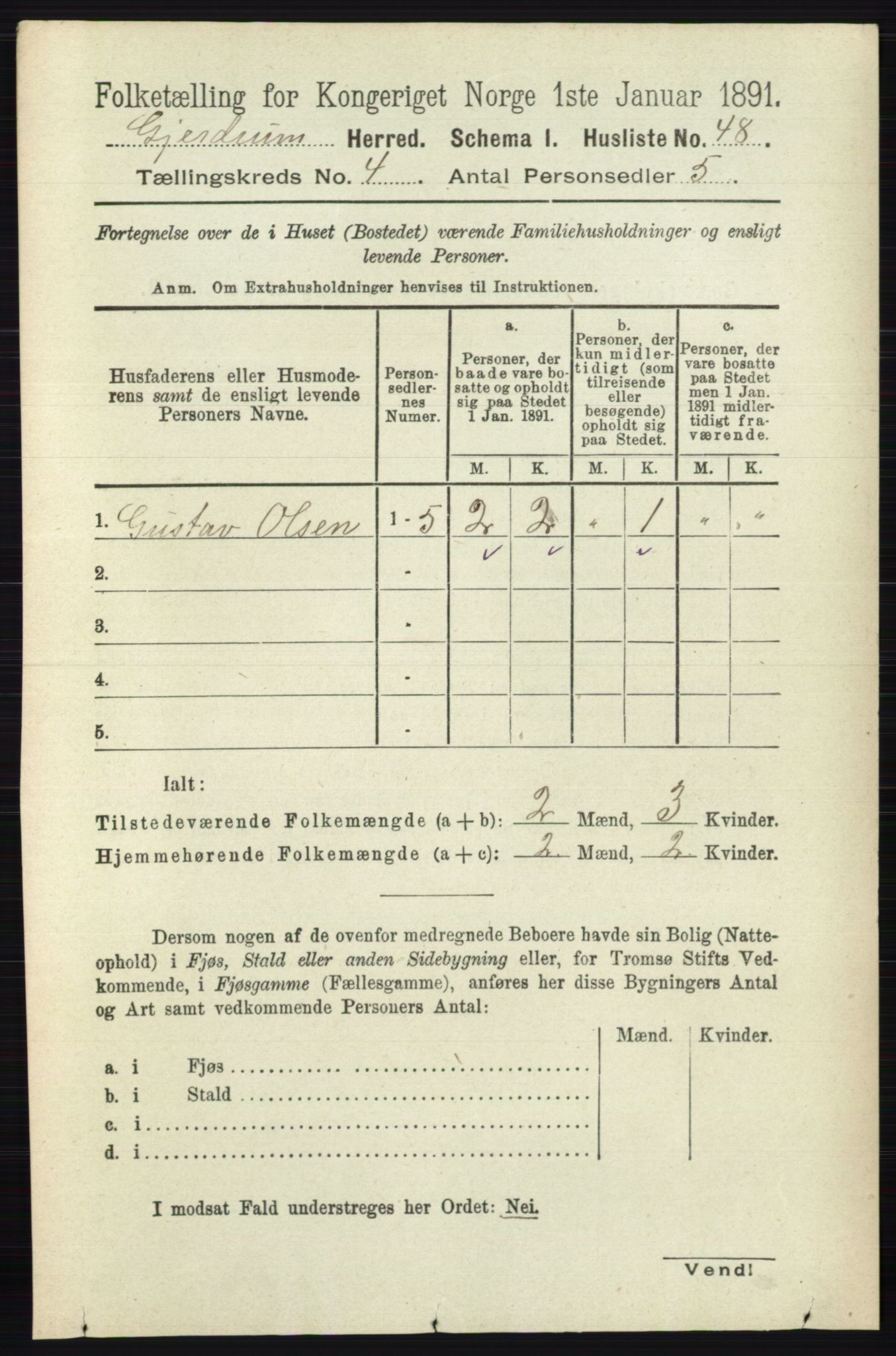 RA, 1891 census for 0234 Gjerdrum, 1891, p. 1797