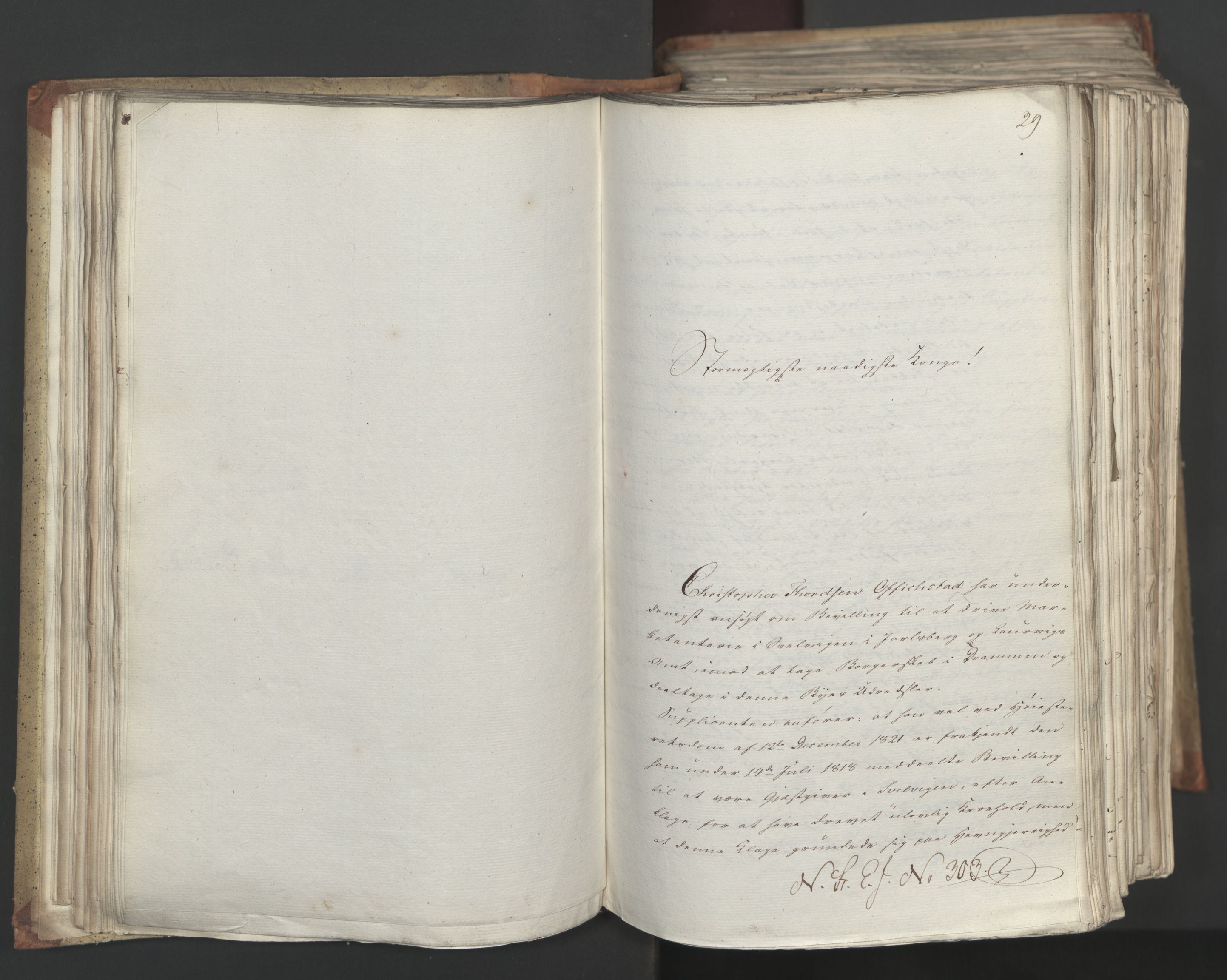 Statsrådsavdelingen i Stockholm, AV/RA-S-1003/D/Da/L0034: Regjeringsinnstillinger nr. 275-540, 1823, p. 102