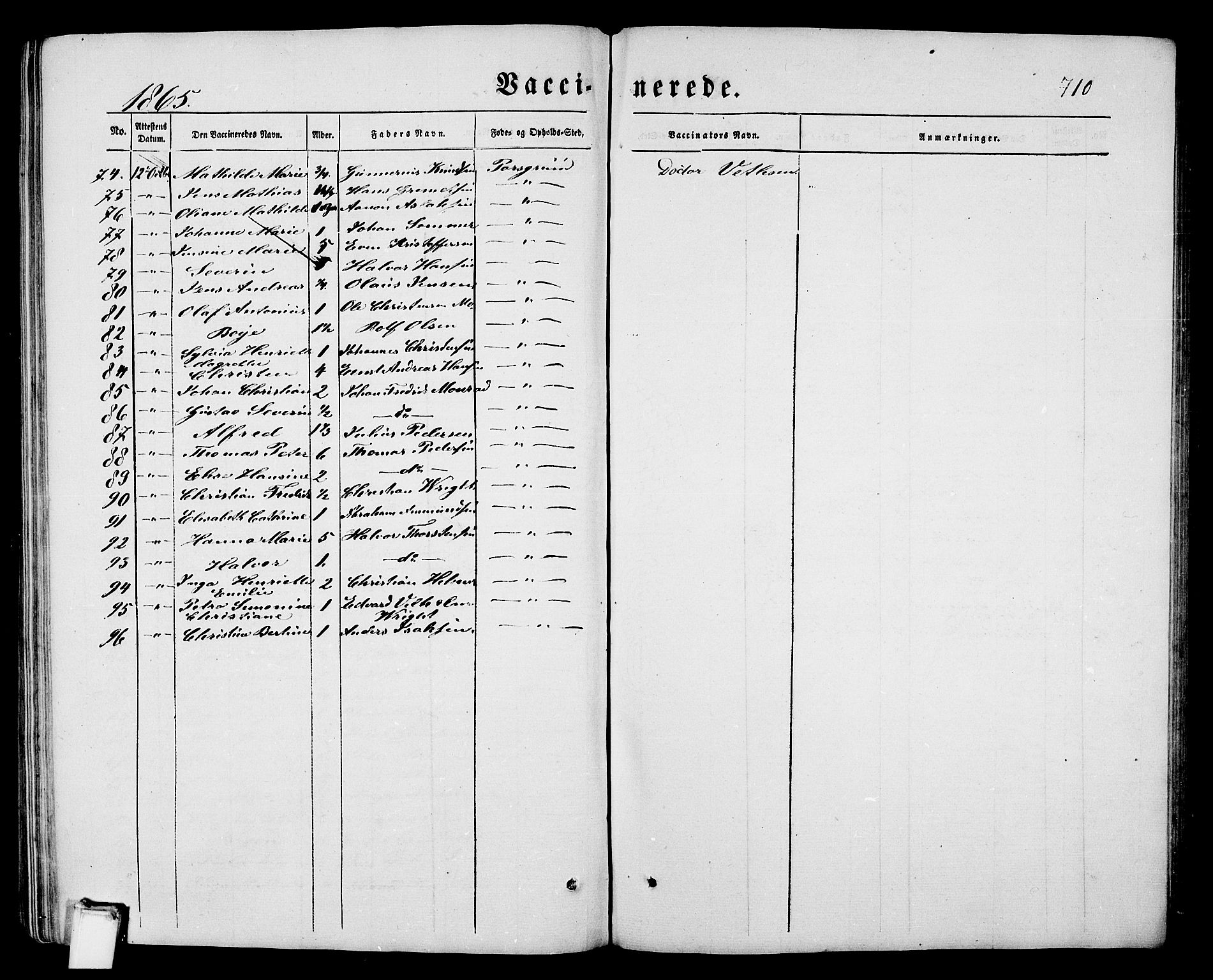 Porsgrunn kirkebøker , SAKO/A-104/G/Gb/L0004: Parish register (copy) no. II 4, 1853-1882, p. 710