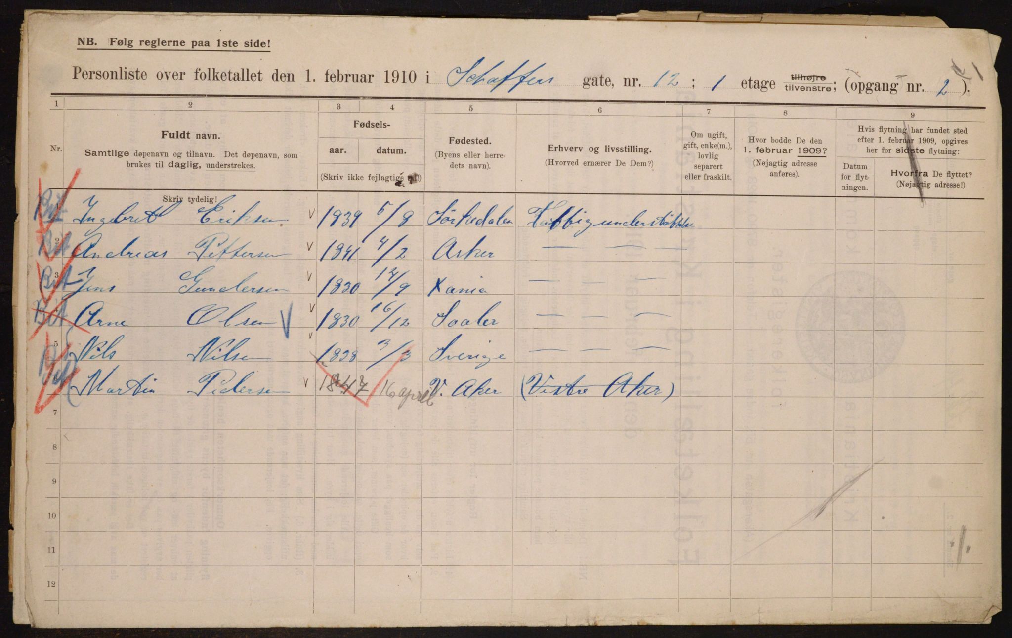 OBA, Municipal Census 1910 for Kristiania, 1910, p. 89128