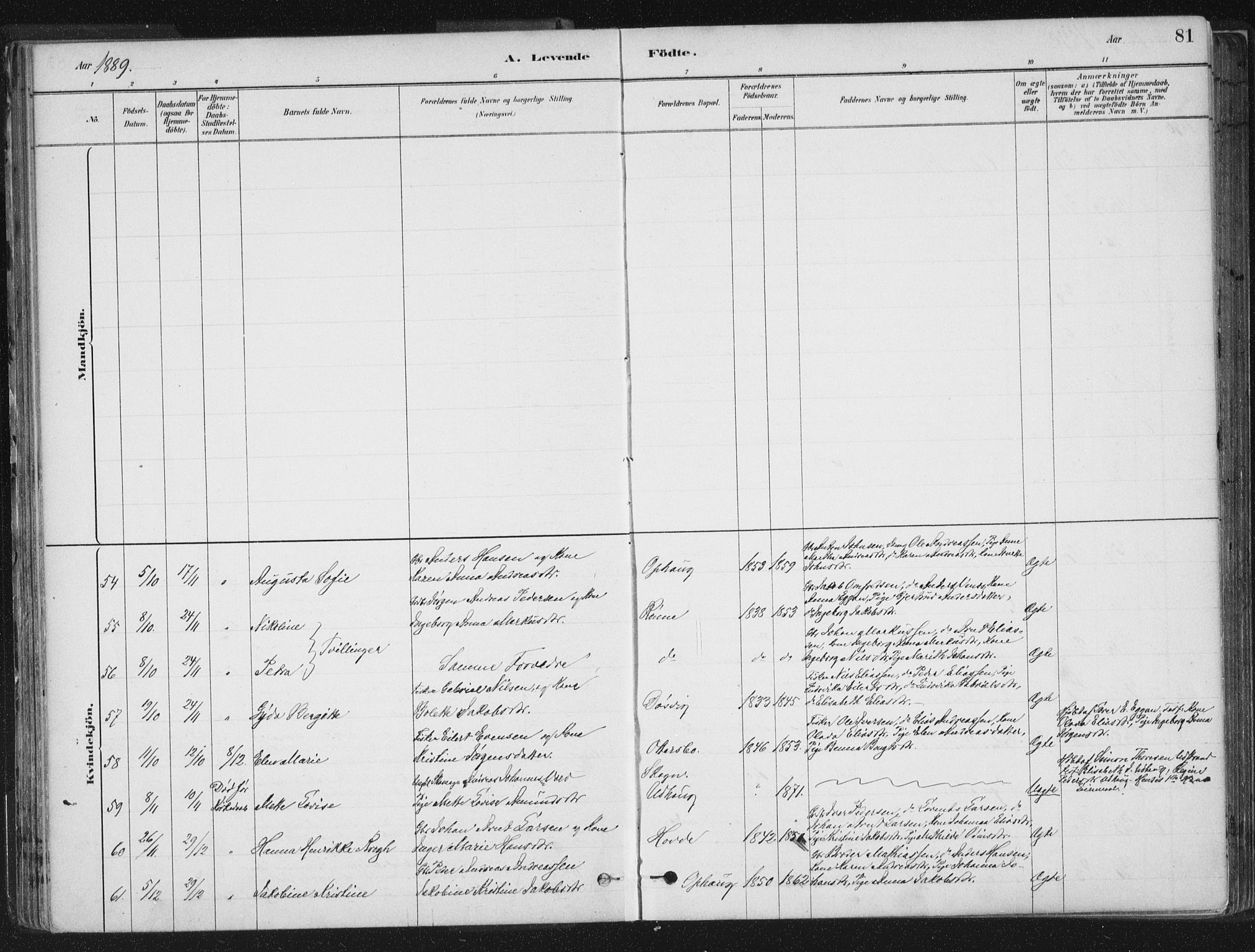 Ministerialprotokoller, klokkerbøker og fødselsregistre - Sør-Trøndelag, SAT/A-1456/659/L0739: Parish register (official) no. 659A09, 1879-1893, p. 81