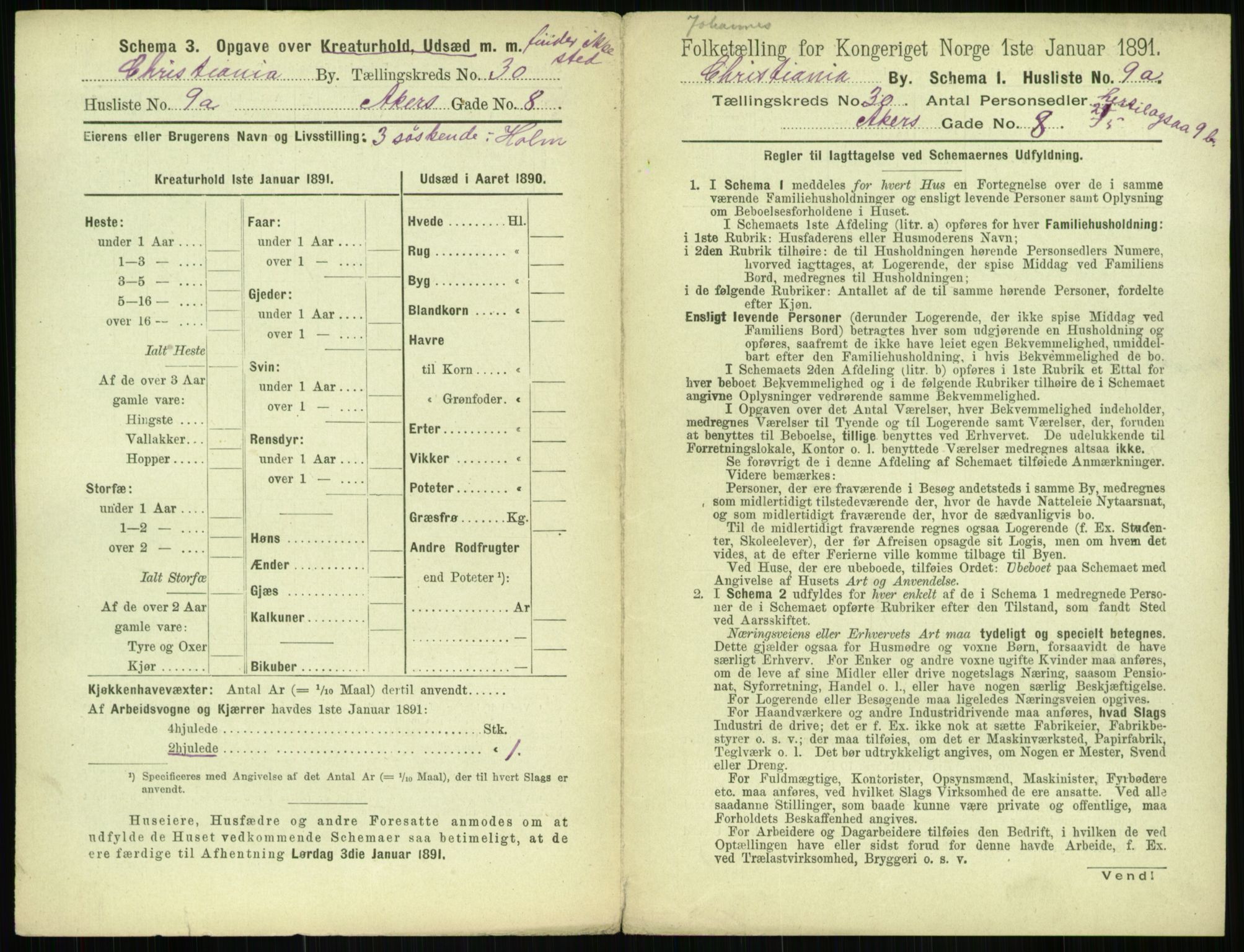 RA, 1891 census for 0301 Kristiania, 1891, p. 15553