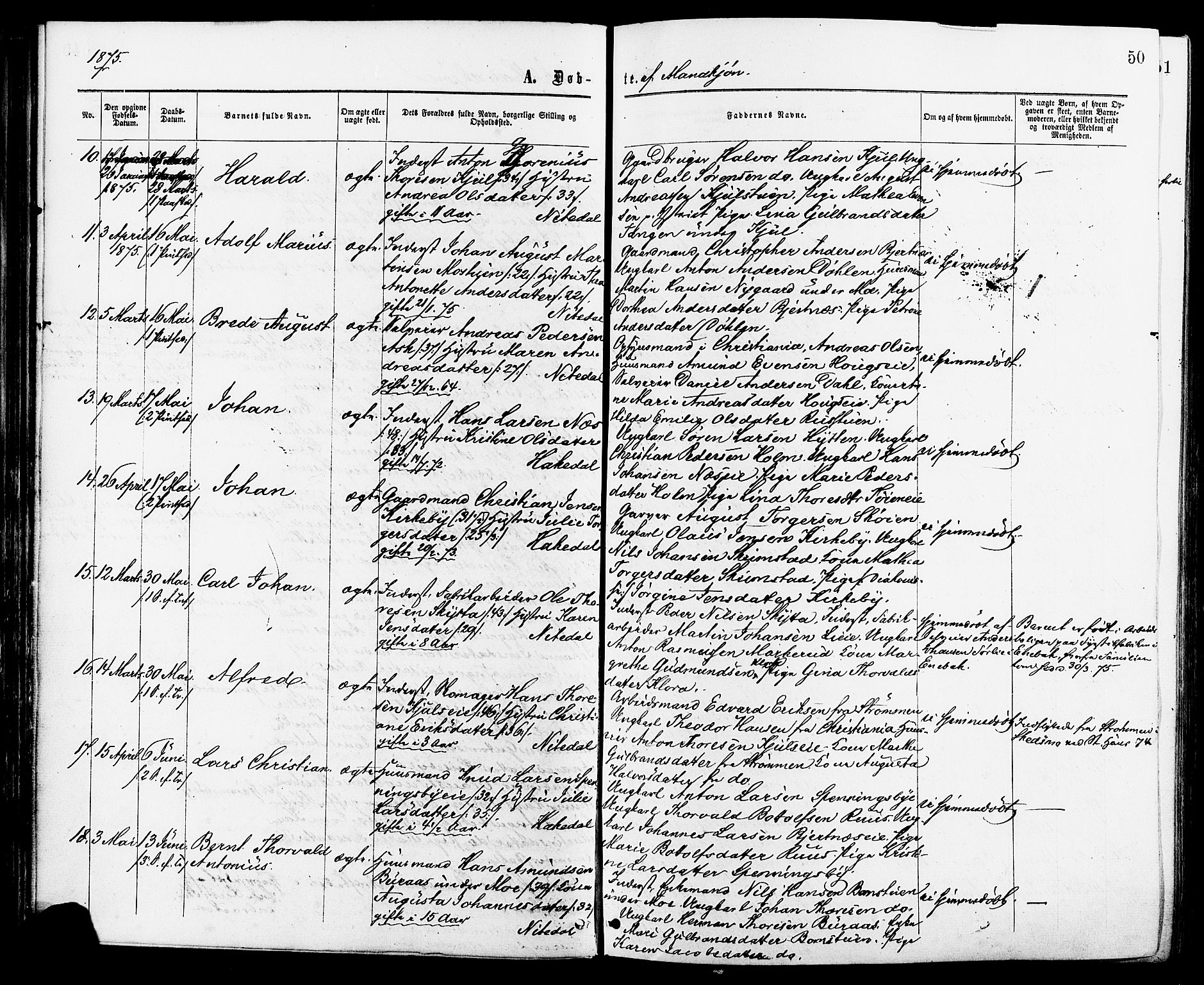 Nittedal prestekontor Kirkebøker, SAO/A-10365a/F/Fa/L0006: Parish register (official) no. I 6, 1863-1878, p. 50
