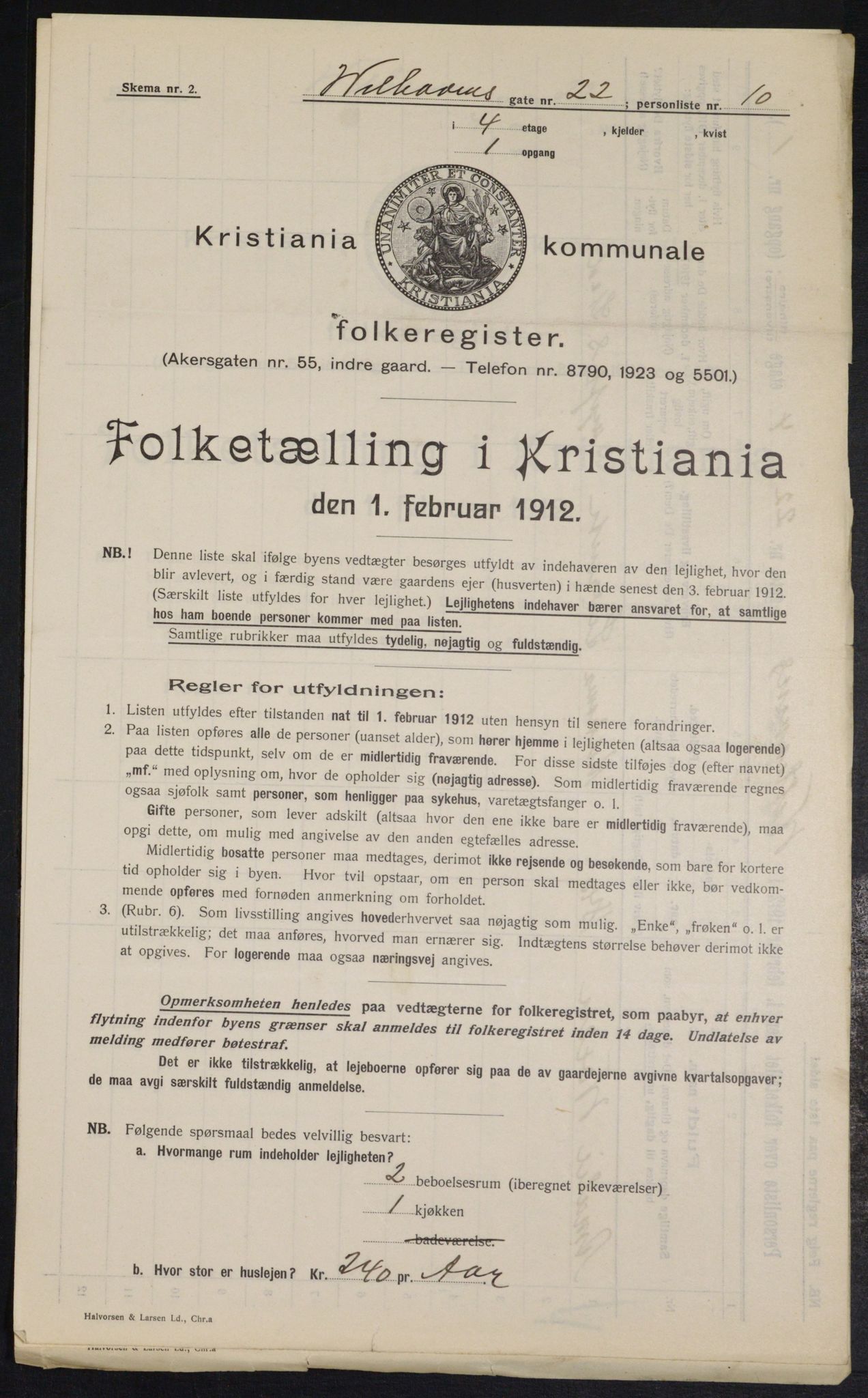 OBA, Municipal Census 1912 for Kristiania, 1912, p. 127706