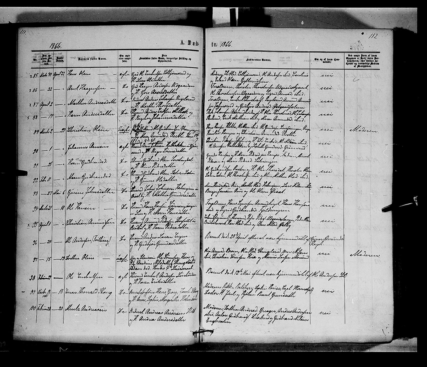 Vinger prestekontor, AV/SAH-PREST-024/H/Ha/Haa/L0011: Parish register (official) no. 11, 1862-1870, p. 112