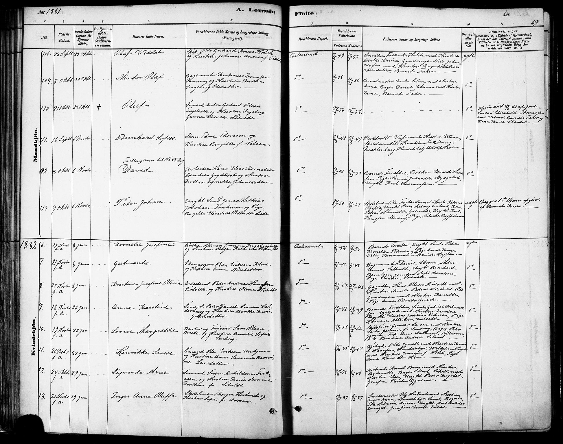 Ministerialprotokoller, klokkerbøker og fødselsregistre - Møre og Romsdal, AV/SAT-A-1454/529/L0454: Parish register (official) no. 529A04, 1878-1885, p. 69