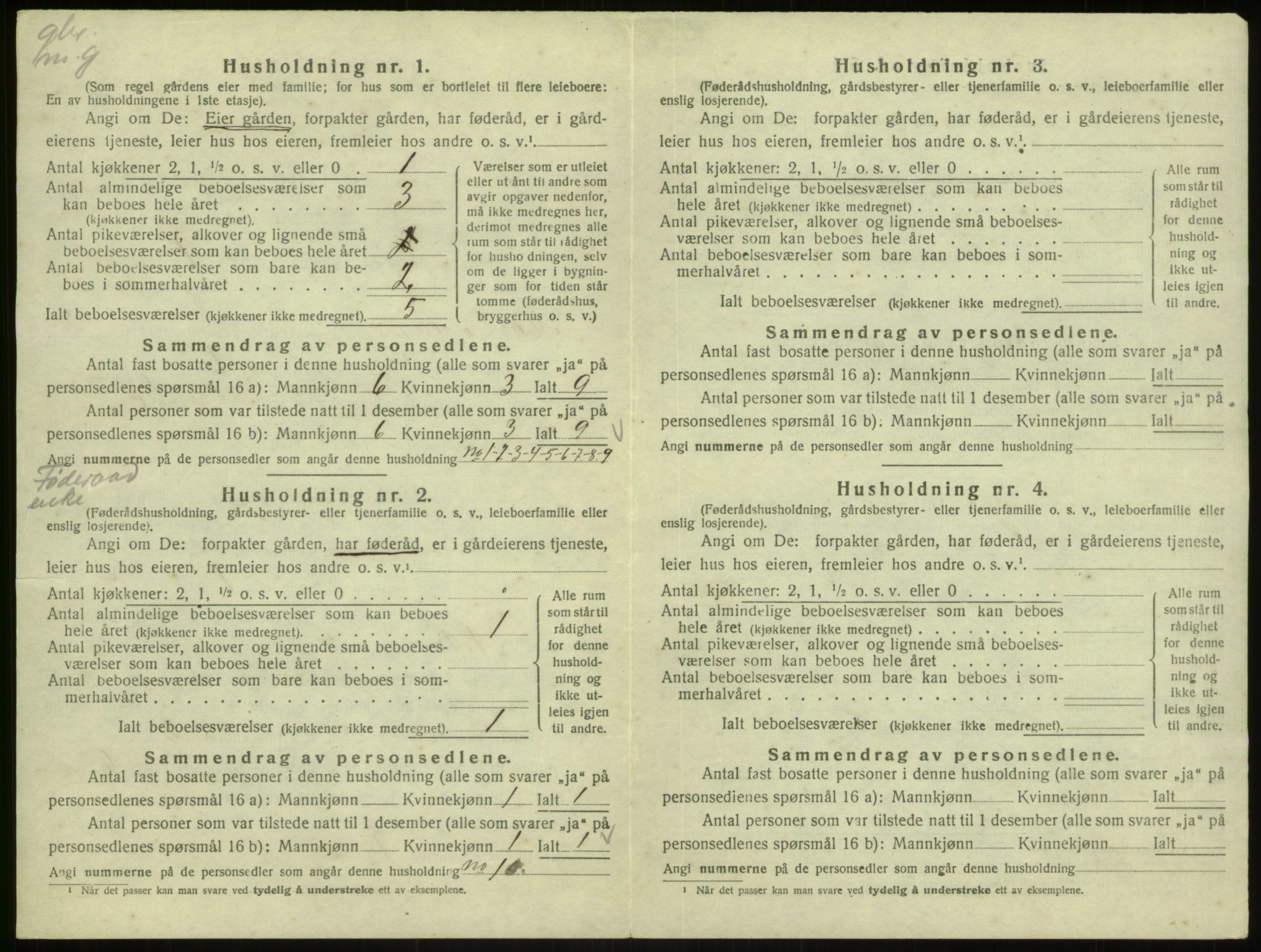 SAB, 1920 census for Masfjorden, 1920, p. 598
