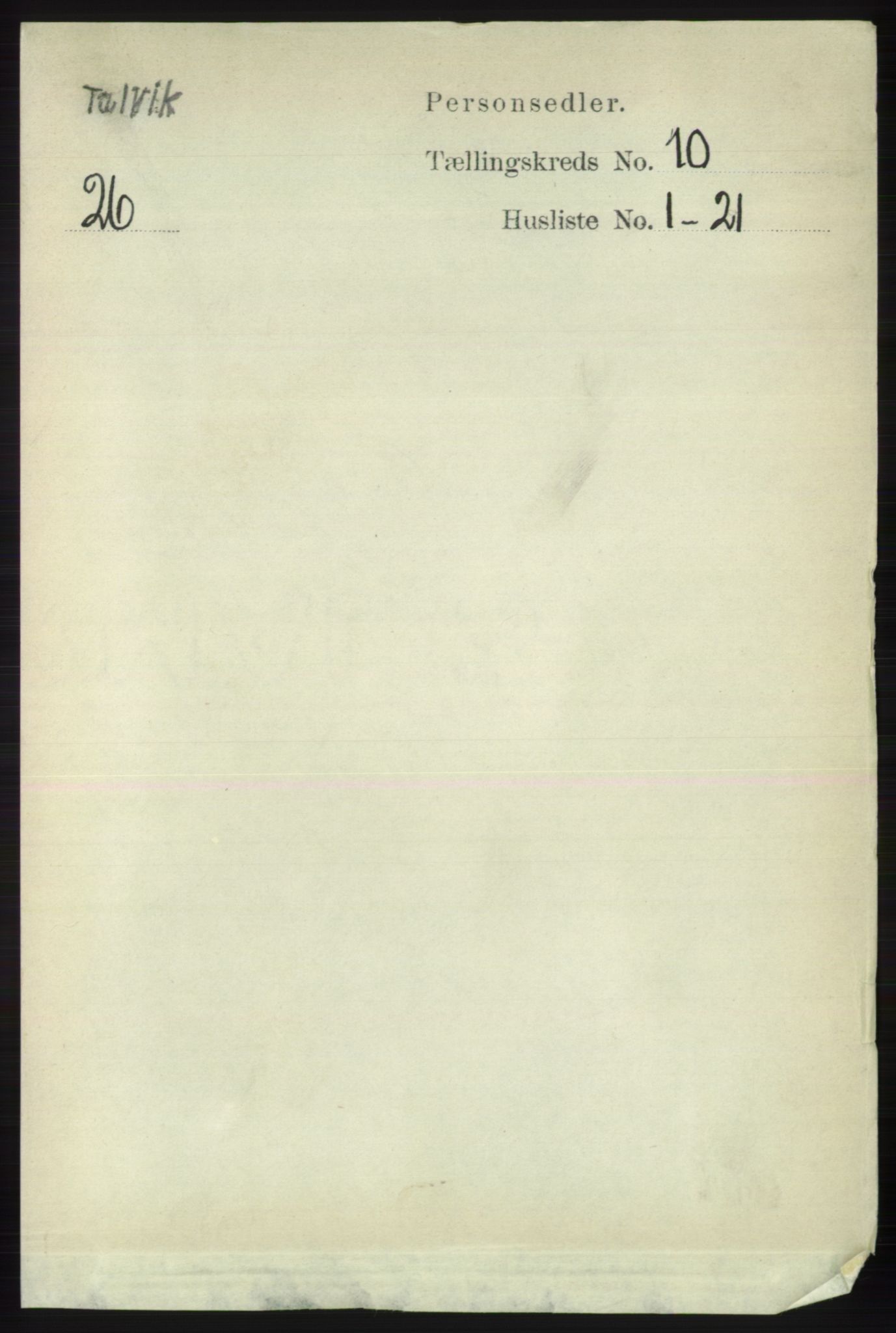 RA, 1891 census for 2013 Talvik, 1891, p. 2334