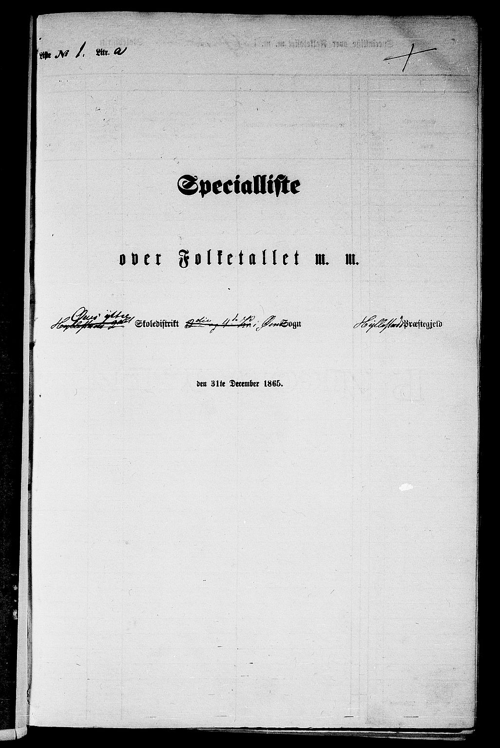 RA, 1865 census for Hyllestad, 1865, p. 13