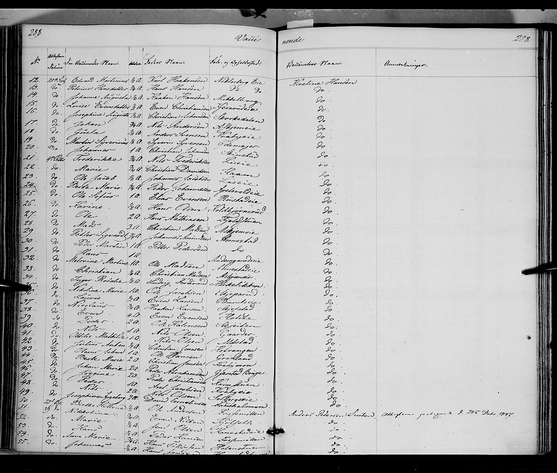 Østre Toten prestekontor, AV/SAH-PREST-104/H/Ha/Haa/L0002: Parish register (official) no. 2, 1840-1847, p. 288