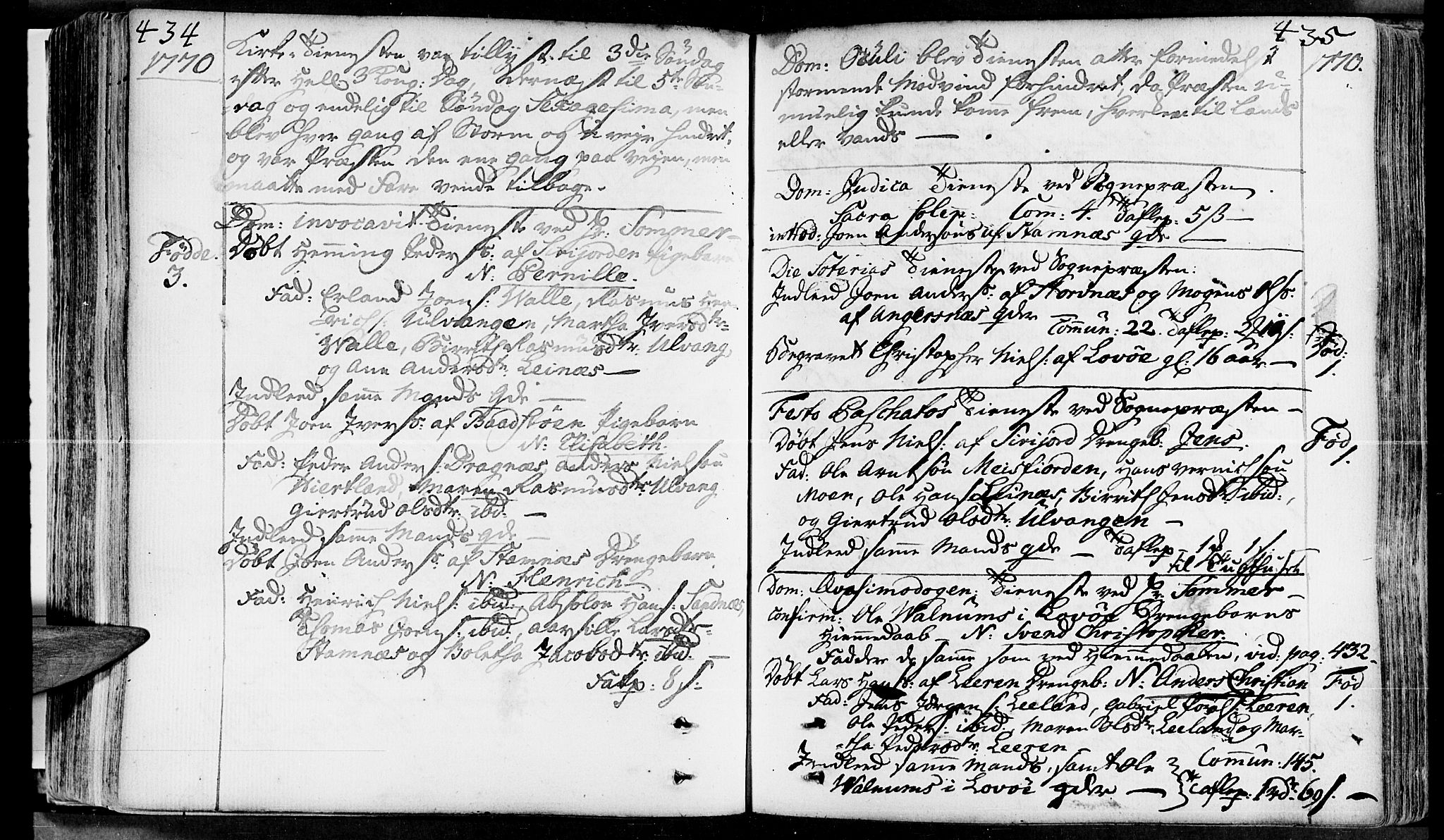 Ministerialprotokoller, klokkerbøker og fødselsregistre - Nordland, SAT/A-1459/830/L0437: Parish register (official) no. 830A05 /2, 1768-1776, p. 434-435