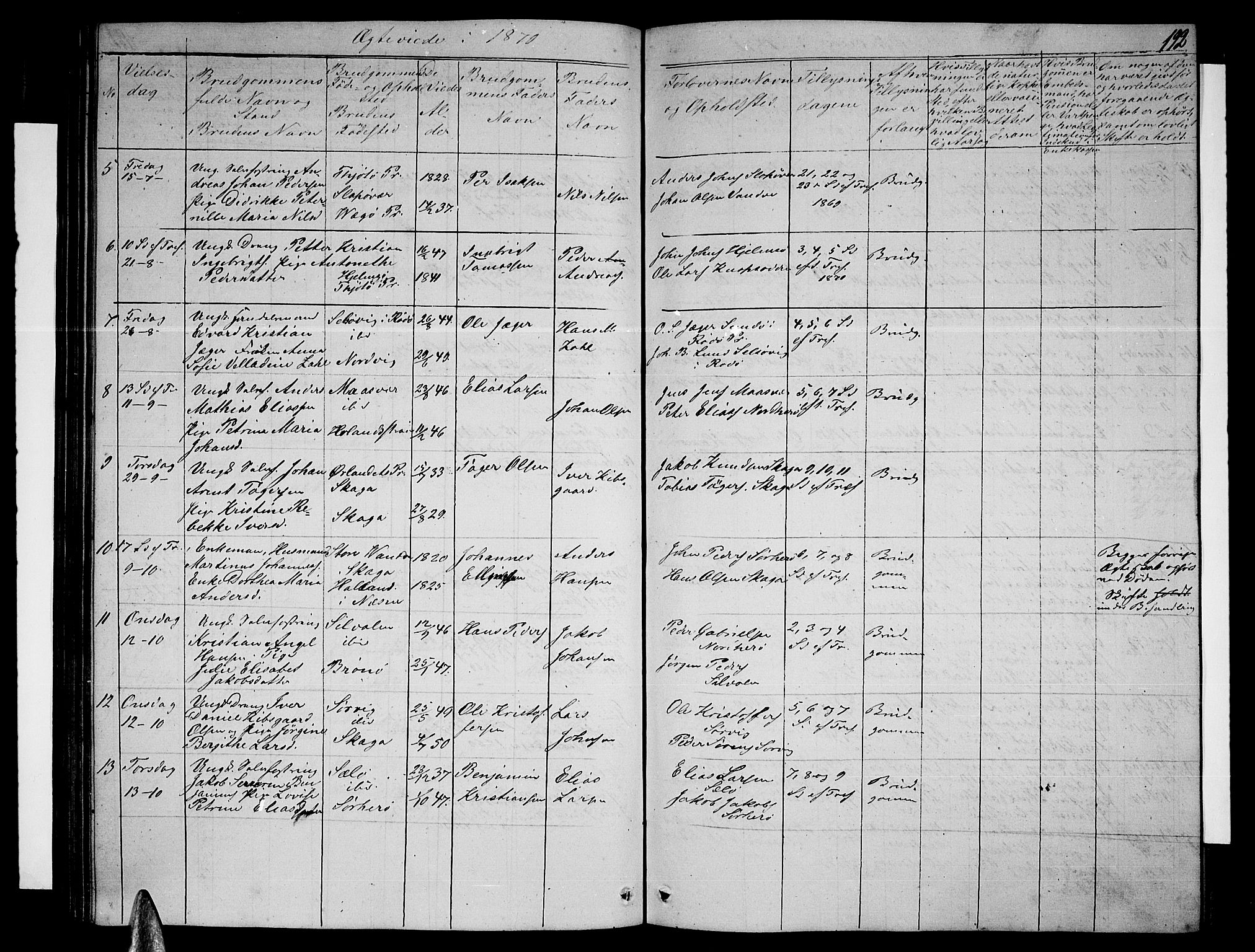 Ministerialprotokoller, klokkerbøker og fødselsregistre - Nordland, AV/SAT-A-1459/834/L0512: Parish register (copy) no. 834C03, 1862-1877, p. 192