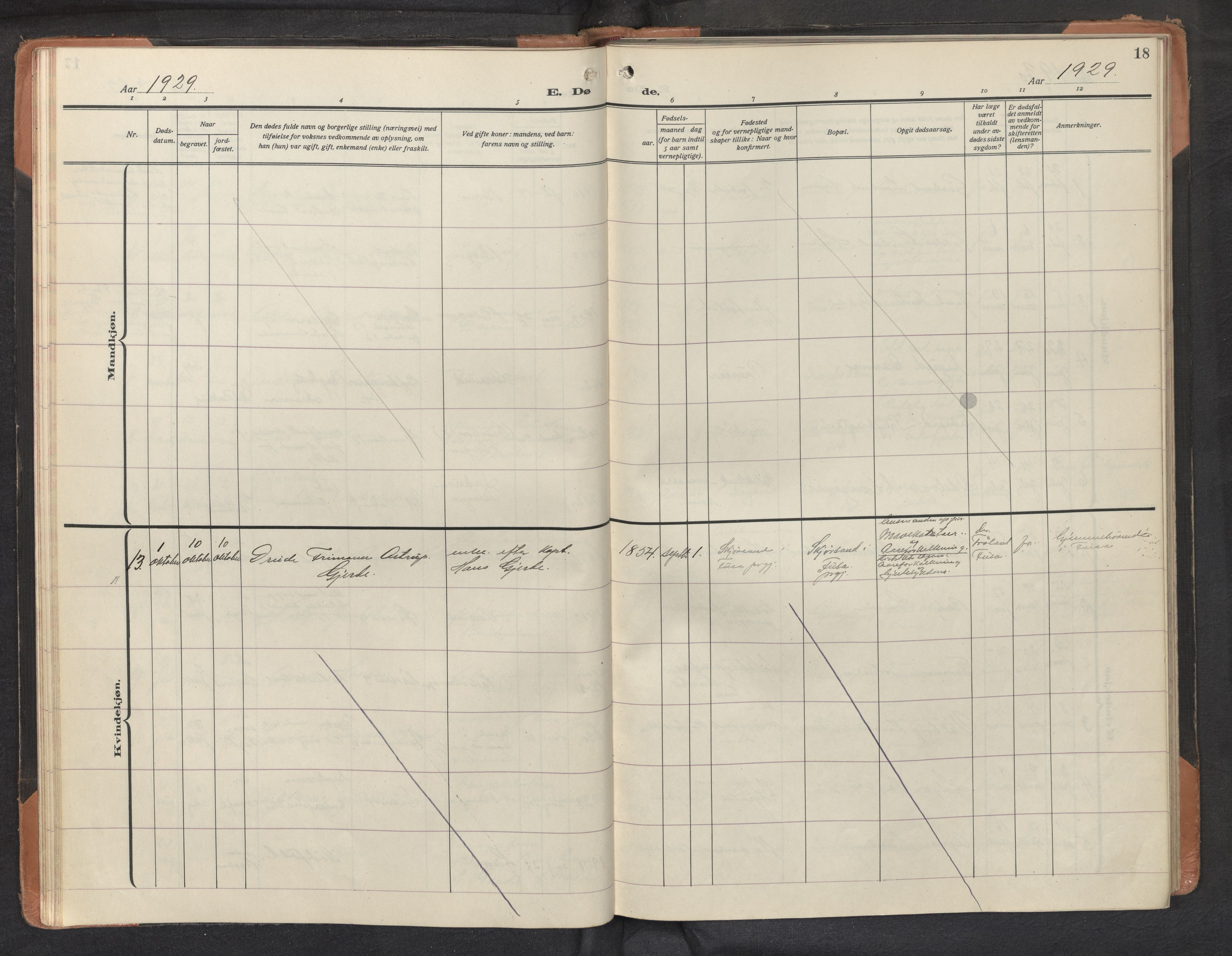 St. Markus sokneprestembete, AV/SAB-A-99935: Parish register (official) no. D 1, 1924-1958, p. 17b-18a