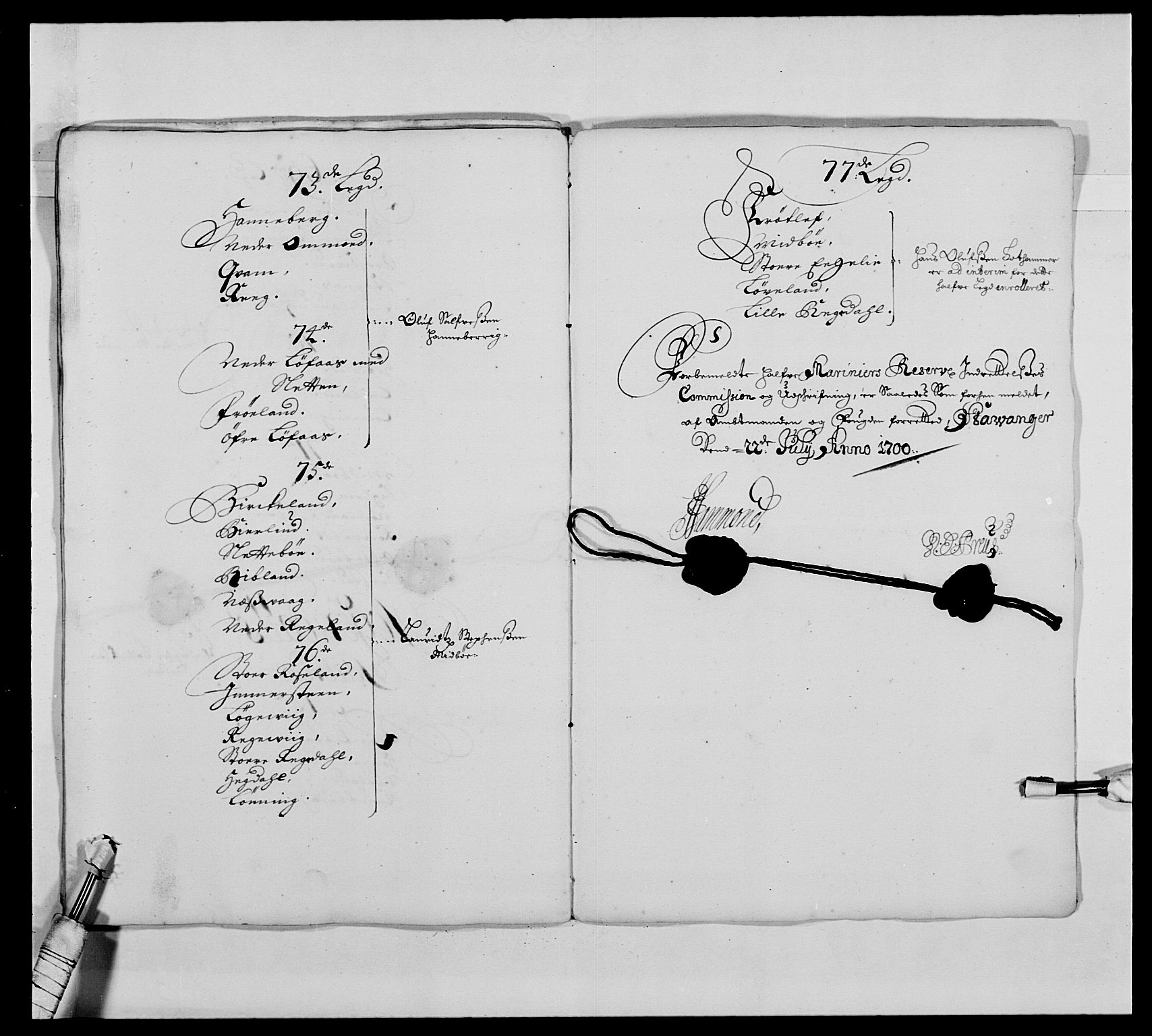 Kommanderende general (KG I) med Det norske krigsdirektorium, AV/RA-EA-5419/E/Ea/L0473: Marineregimentet, 1664-1701, p. 233