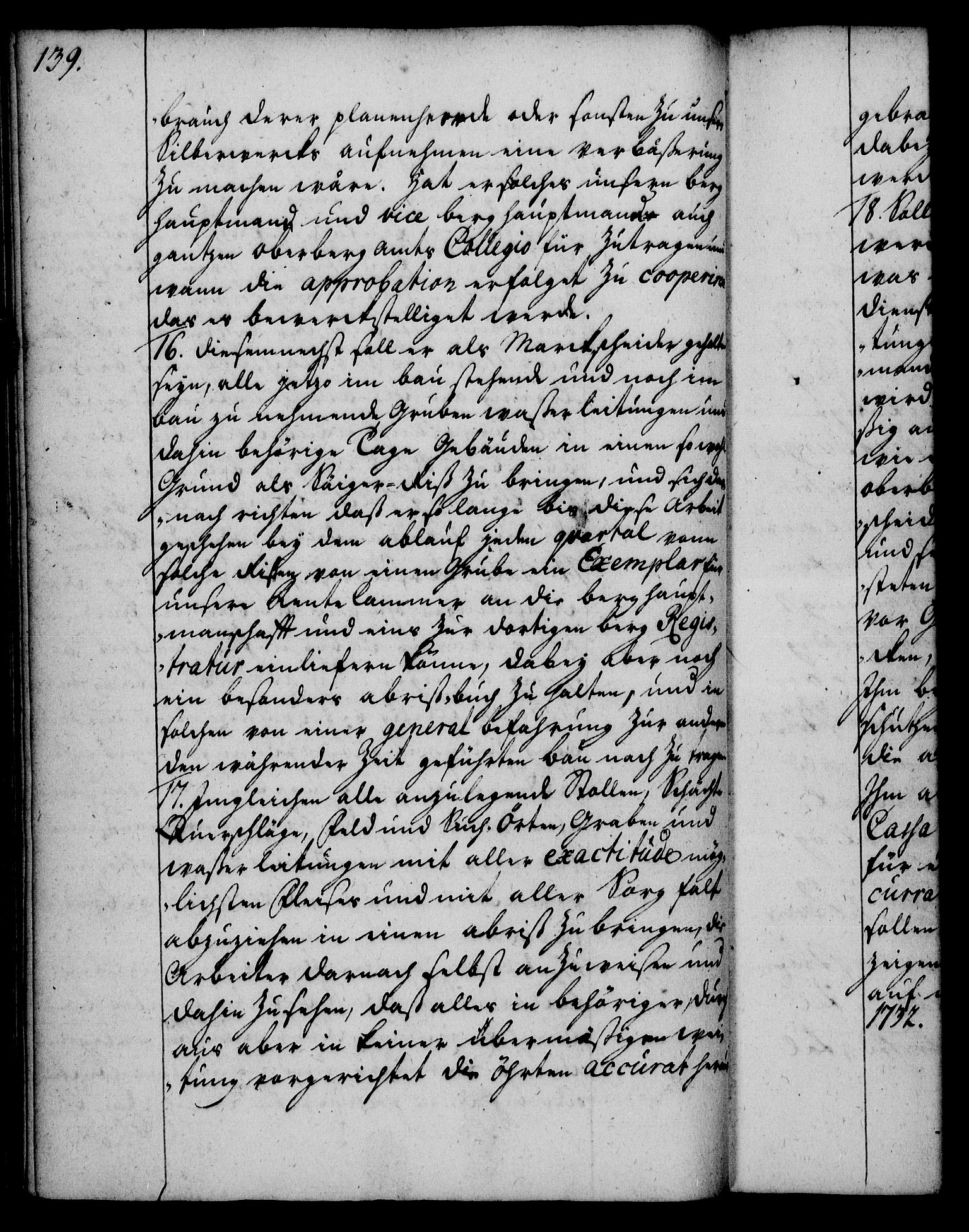 Rentekammeret, Kammerkanselliet, RA/EA-3111/G/Gg/Gge/L0002: Norsk bestallingsprotokoll med register (merket RK 53.26), 1730-1744, p. 139