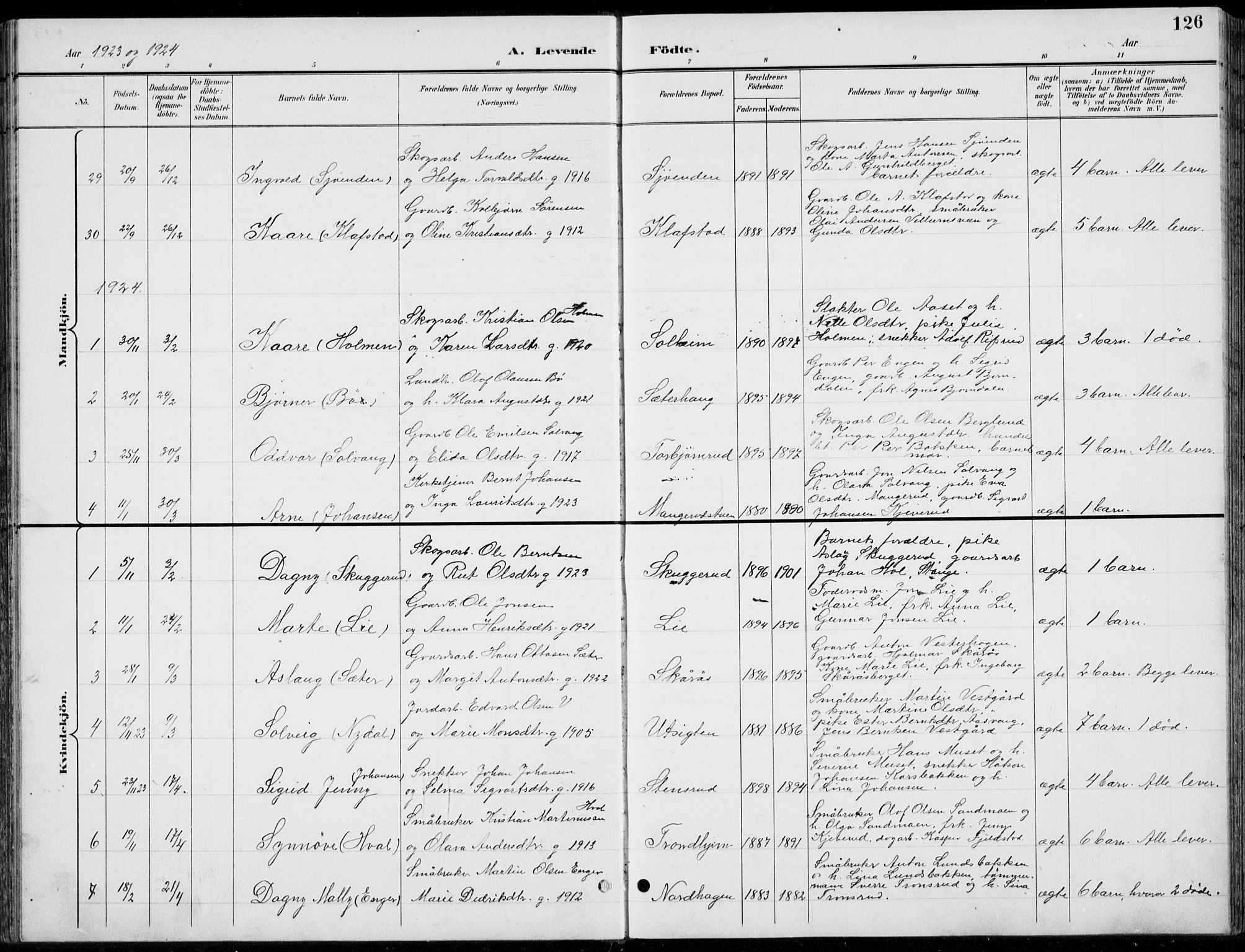 Romedal prestekontor, AV/SAH-PREST-004/L/L0013: Parish register (copy) no. 13, 1896-1937, p. 126