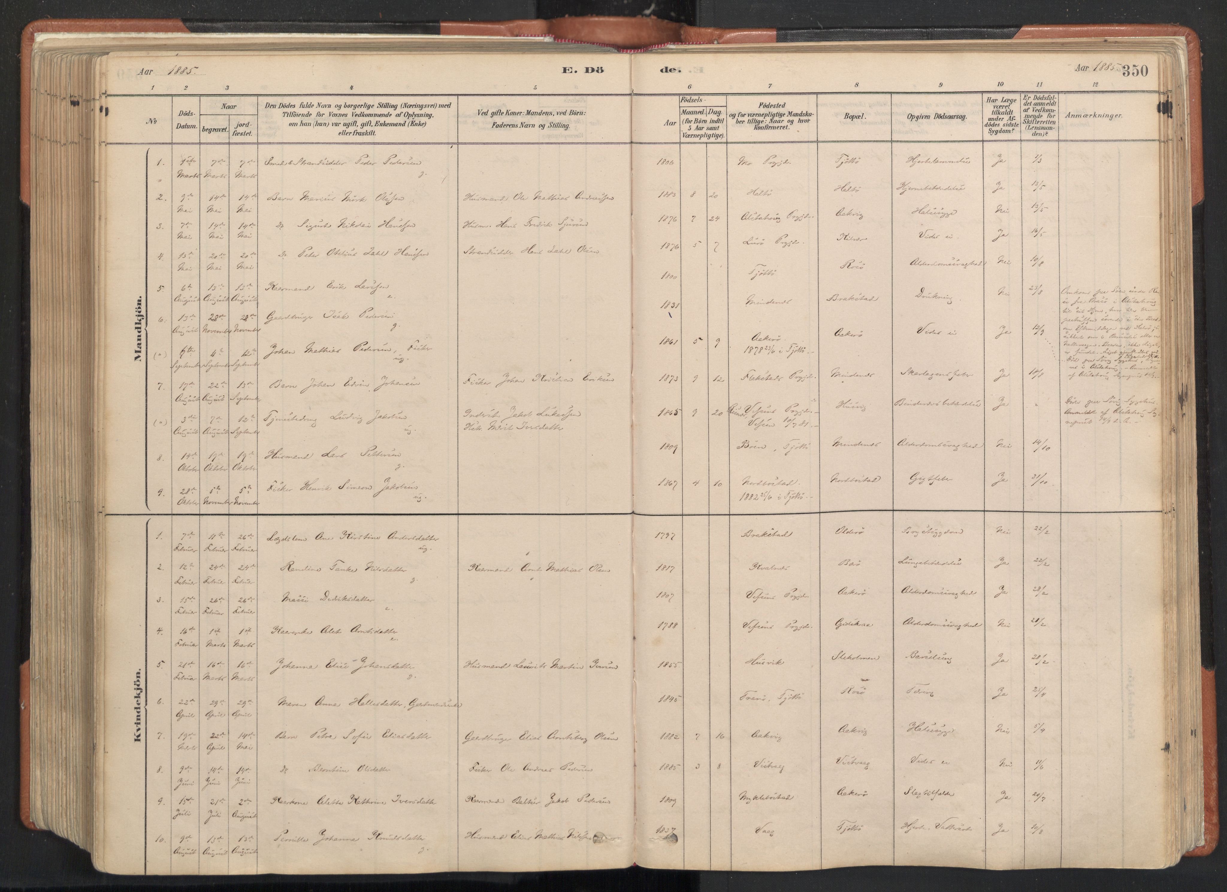 Ministerialprotokoller, klokkerbøker og fødselsregistre - Nordland, SAT/A-1459/817/L0264: Parish register (official) no. 817A04, 1878-1907, p. 350