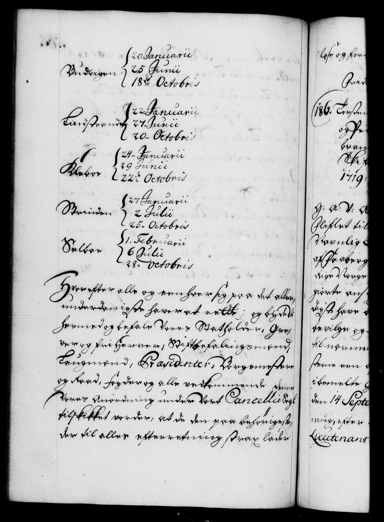 Danske Kanselli 1572-1799, AV/RA-EA-3023/F/Fc/Fca/Fcaa/L0023: Norske registre, 1720-1722, p. 565b