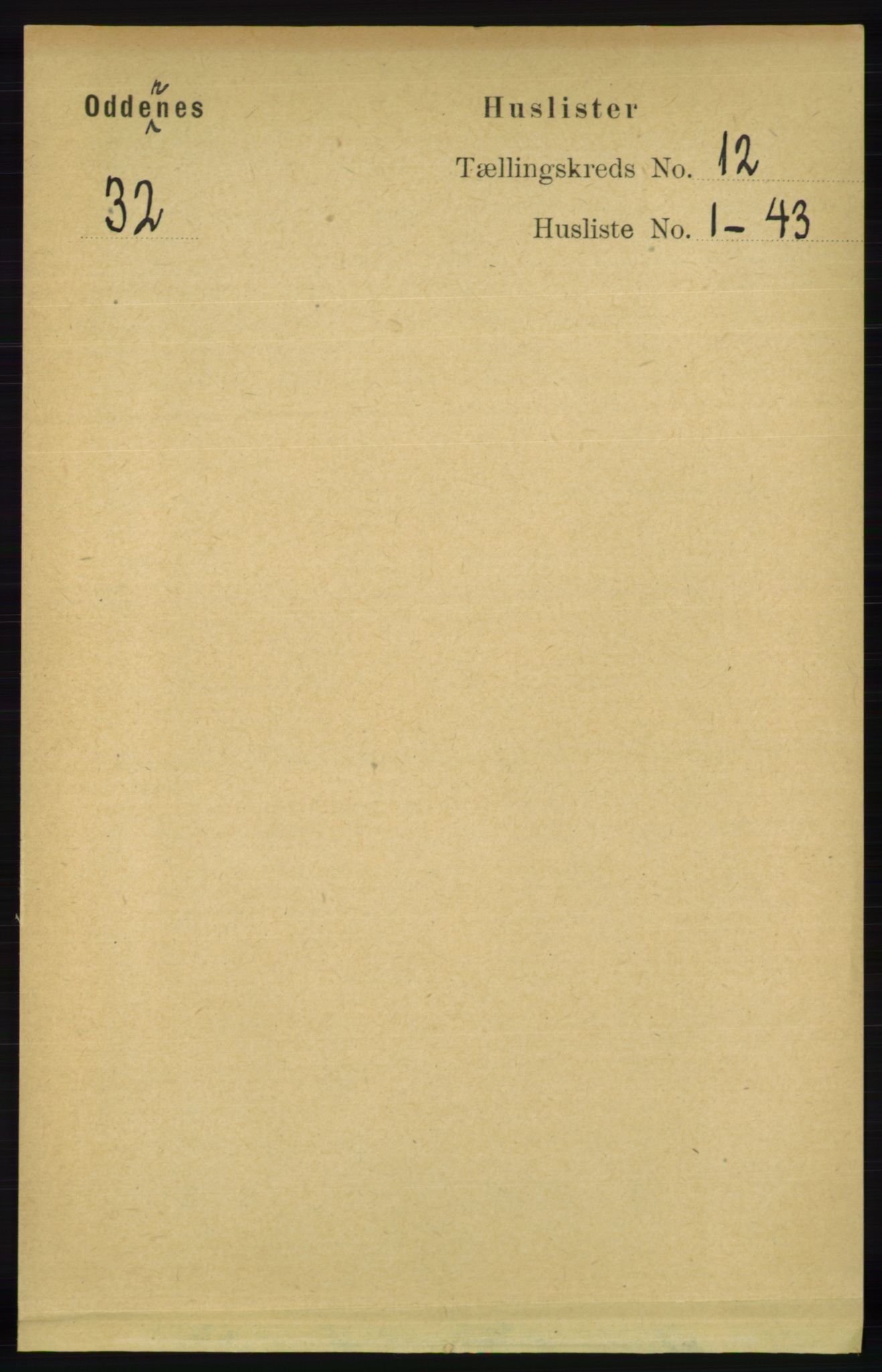 RA, 1891 census for 1012 Oddernes, 1891, p. 4310