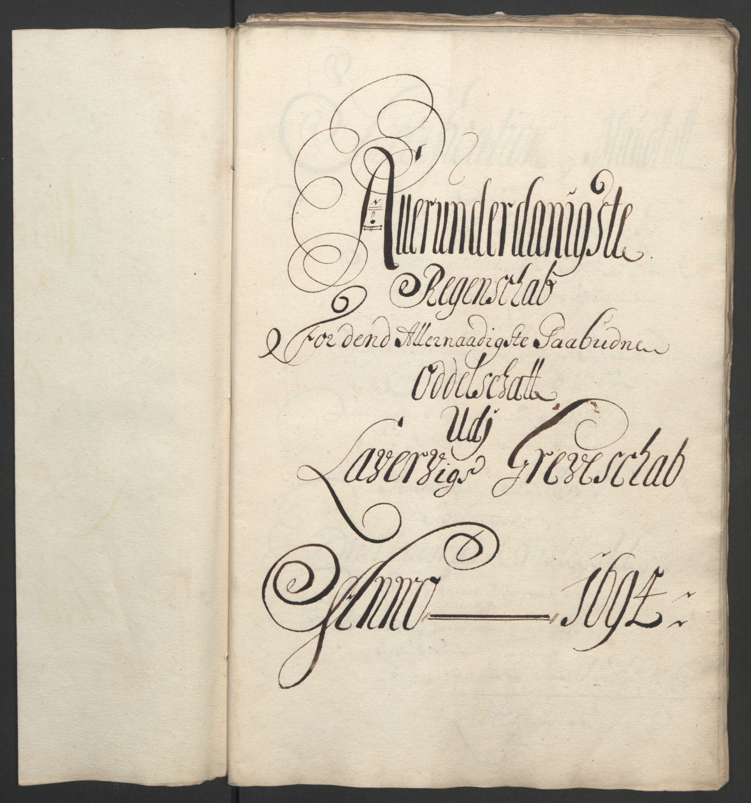 Rentekammeret inntil 1814, Reviderte regnskaper, Fogderegnskap, RA/EA-4092/R33/L1974: Fogderegnskap Larvik grevskap, 1693-1695, p. 88