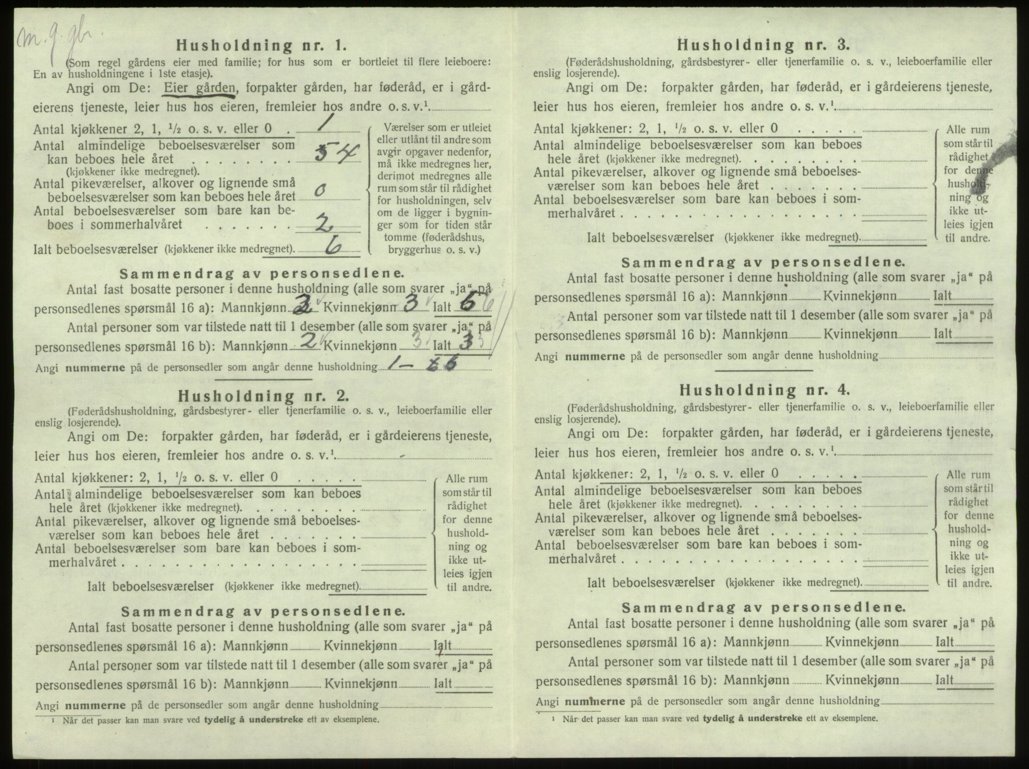 SAB, 1920 census for Breim, 1920, p. 618