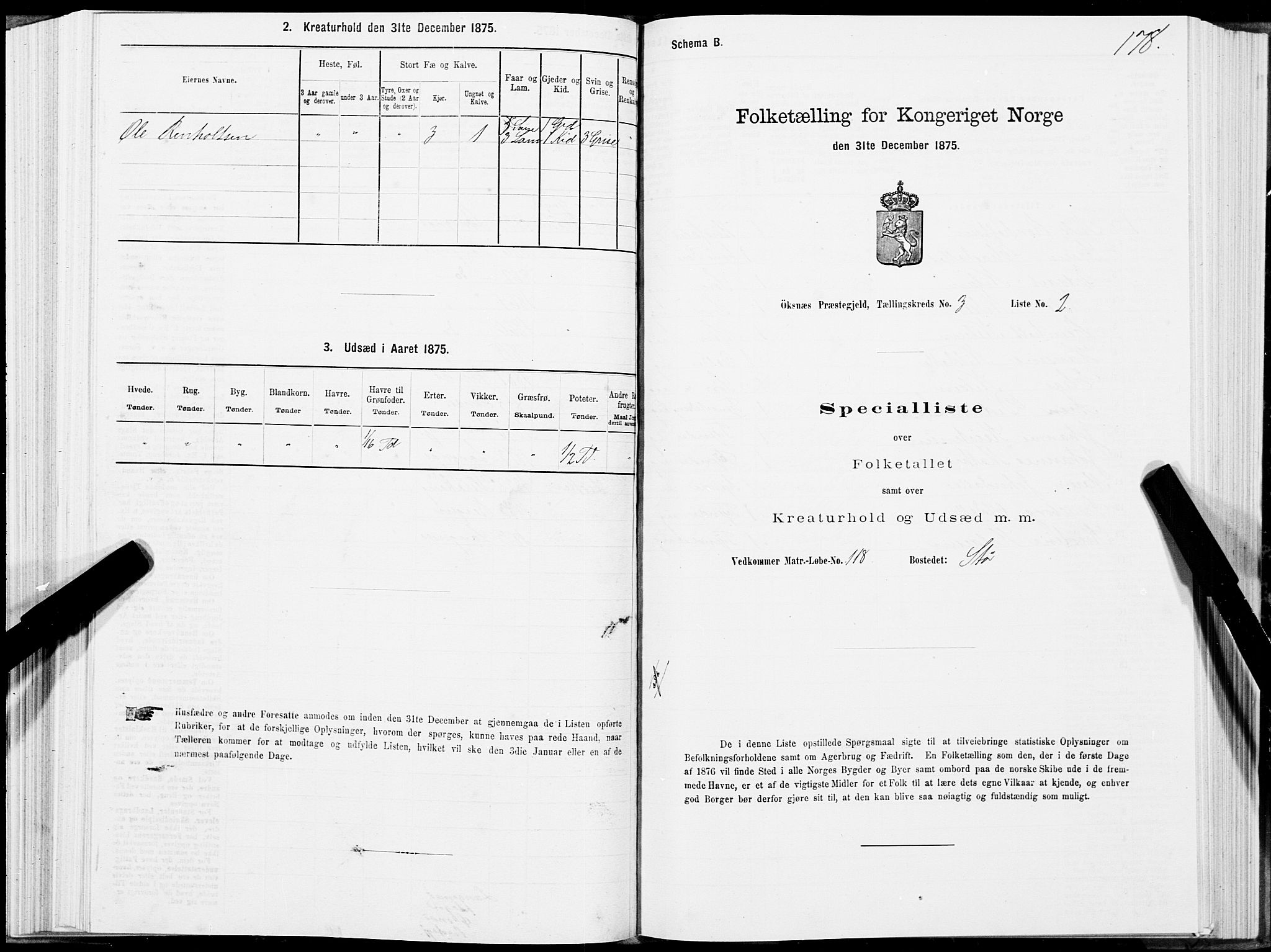 SAT, 1875 census for 1868P Øksnes, 1875, p. 2178