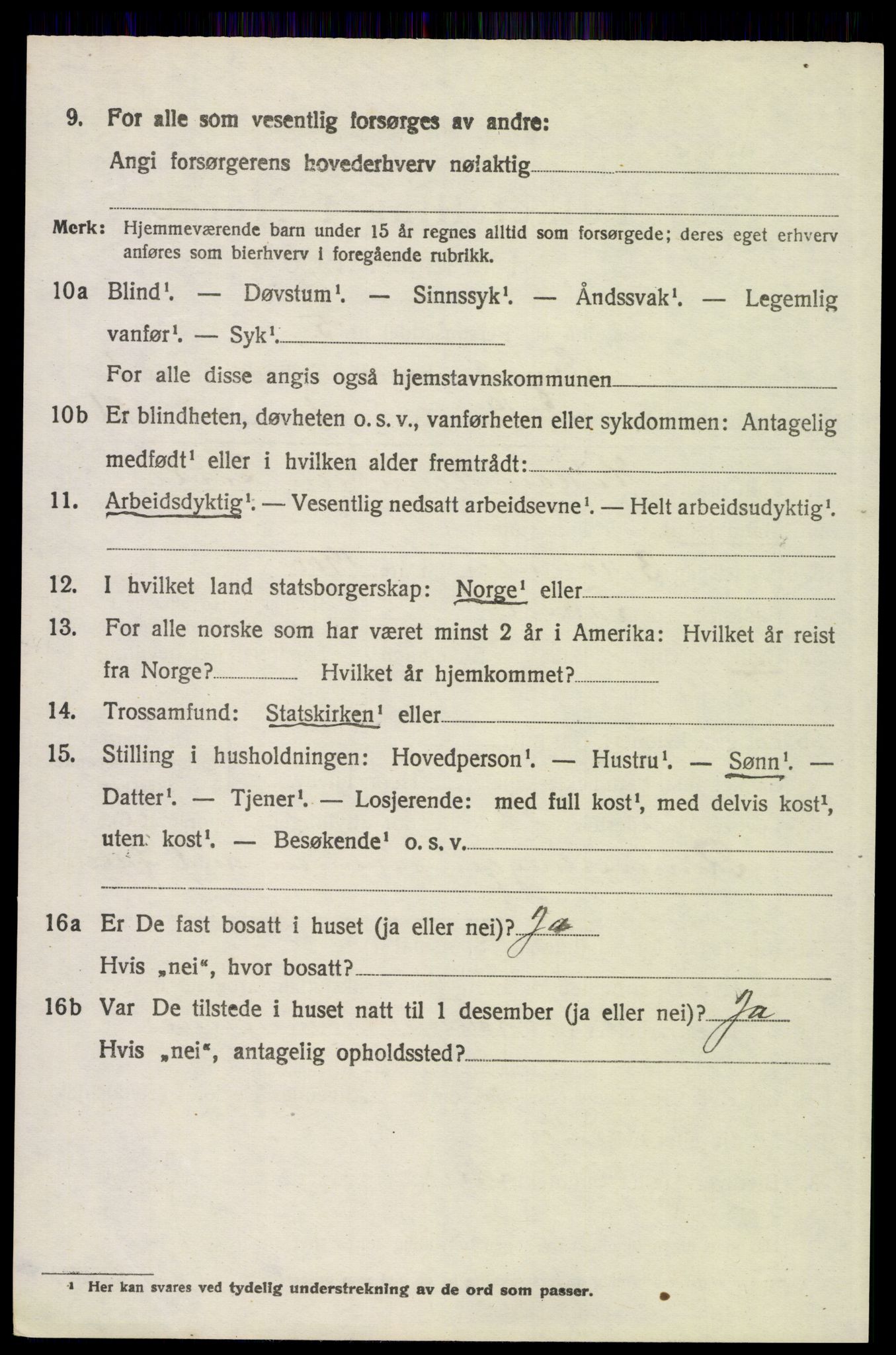 SAH, 1920 census for Trysil, 1920, p. 2784