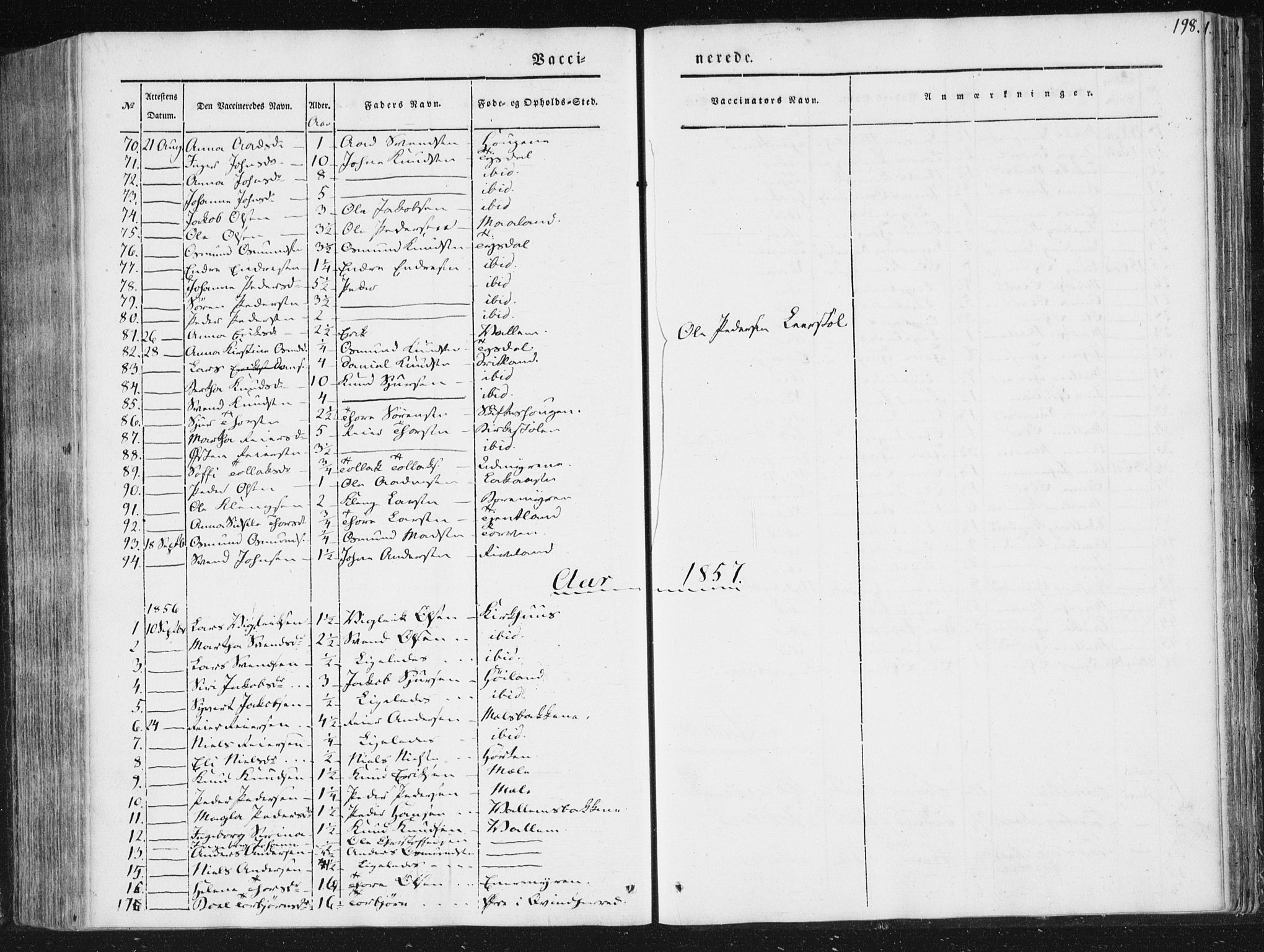 Hjelmeland sokneprestkontor, AV/SAST-A-101843/01/IV/L0008: Parish register (official) no. A 8, 1842-1861, p. 198