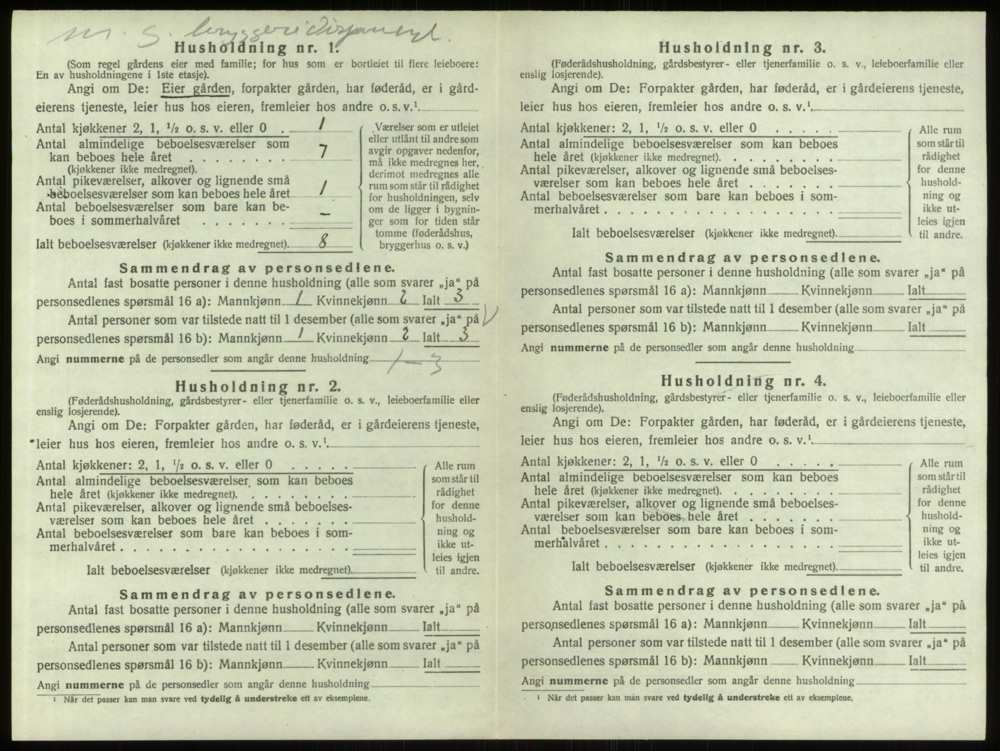 SAO, 1920 census for Berg, 1920, p. 721