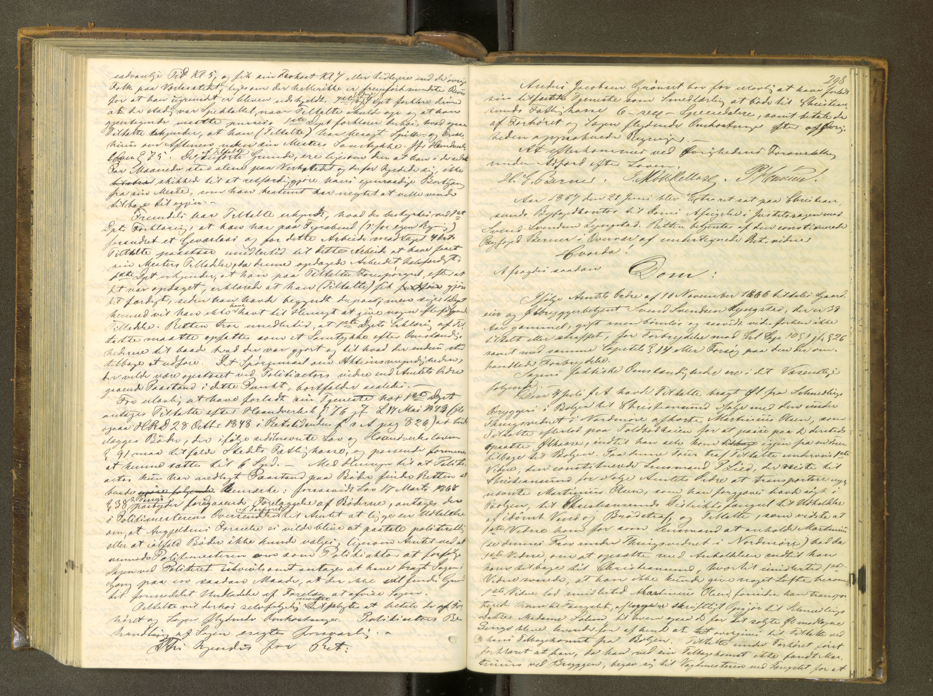 Kristiansund byfogd, AV/SAT-A-4587/A/04/L0003: Domprotokoll. Aut. 08.10.1861, 1861-1868, p. 297b-298a